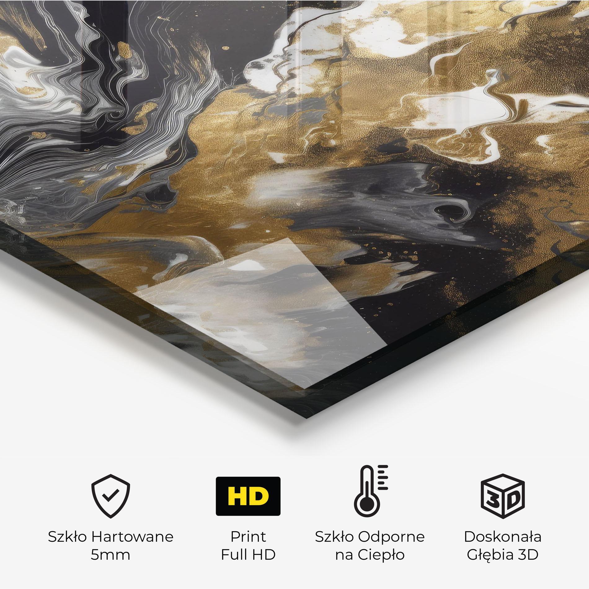 Panel Szklany do Kuchni Gold Acrylic Fluid mockup 2