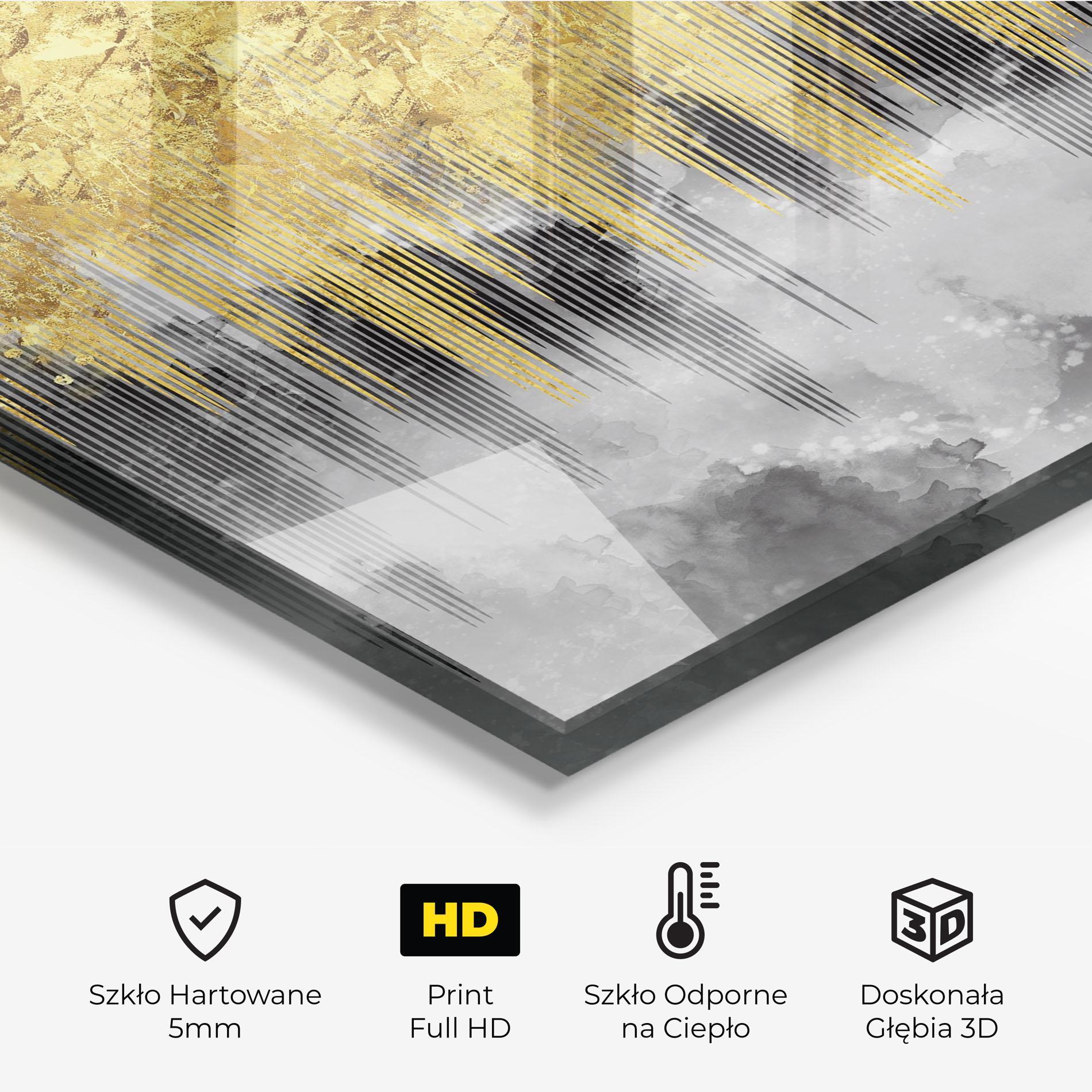 Panel Szklany do Kuchni Golden Grey mockup 2