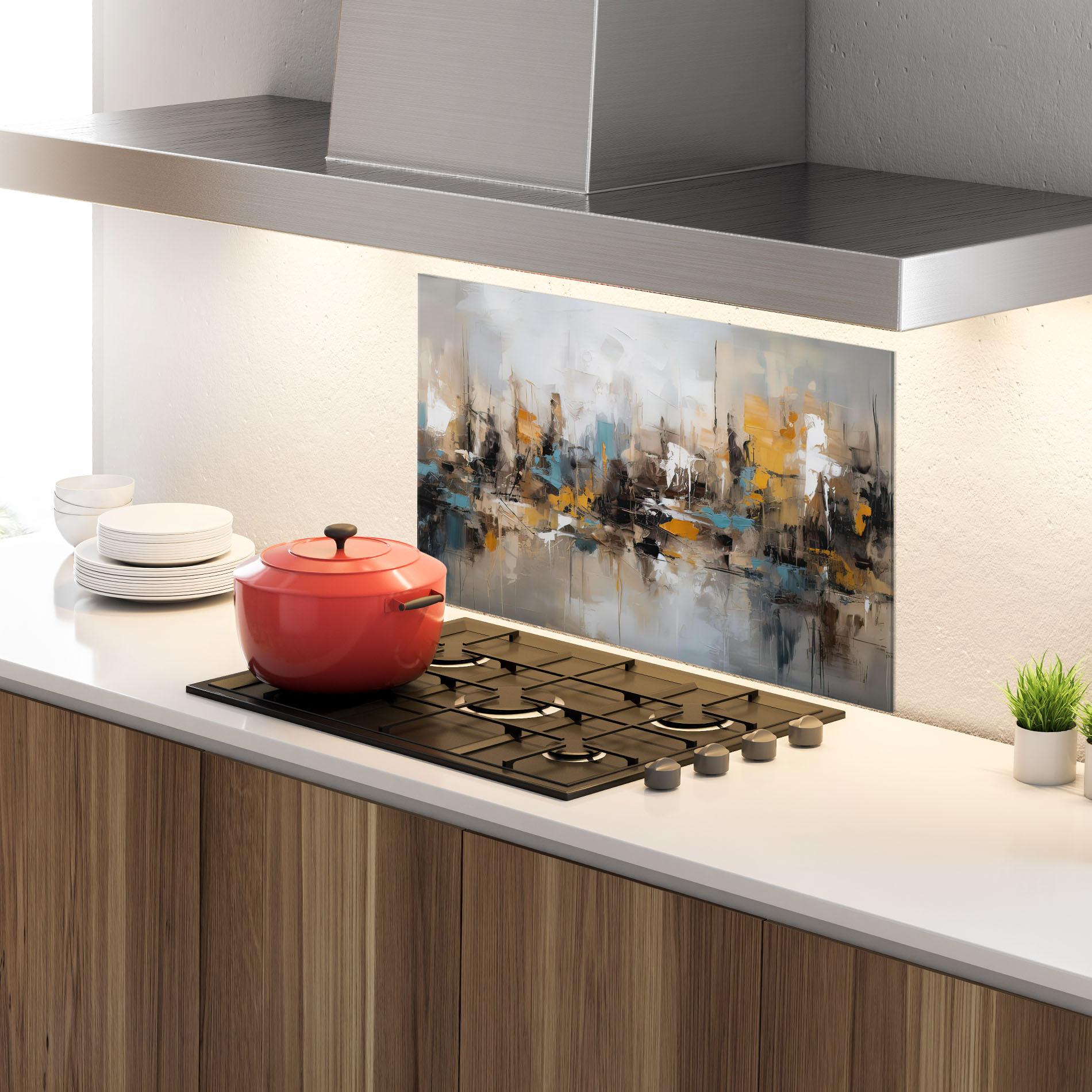 Panel Szklany do Kuchni Abstract Los Angeles mockup 4