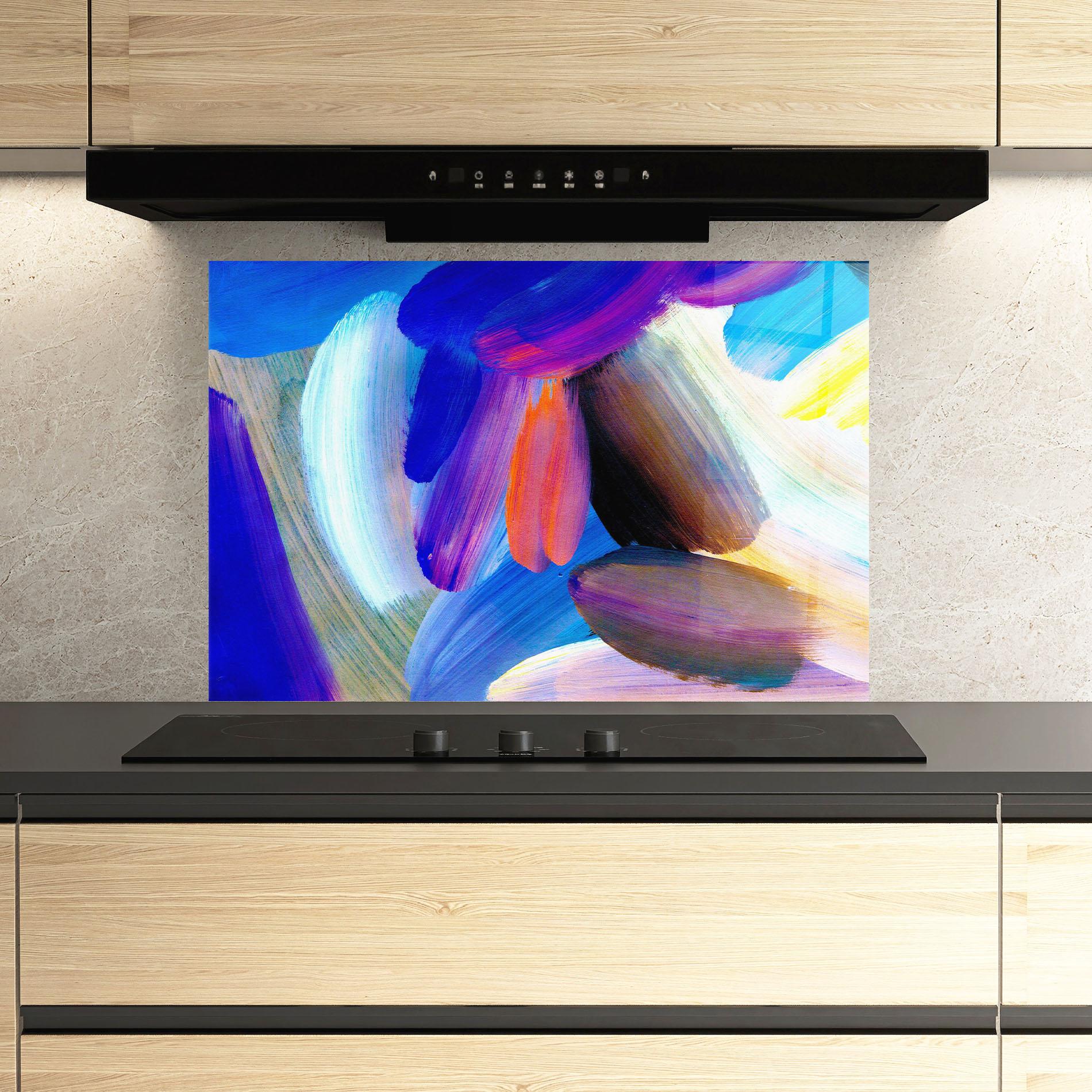 Panel Szklany do Kuchni Colorful Abstract mockup 3