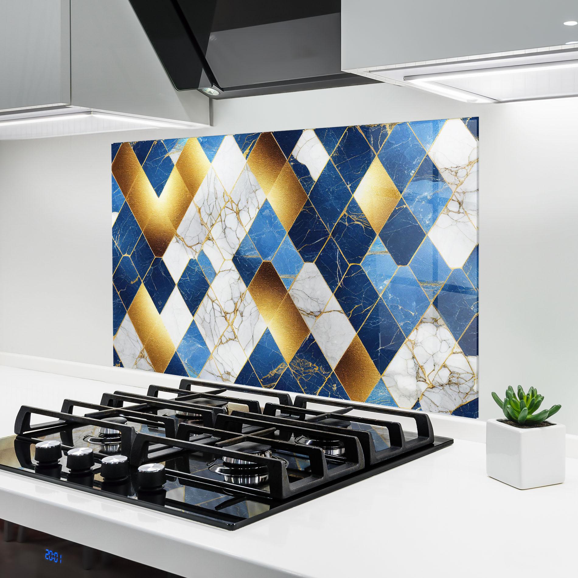 Panel Szklany do Kuchni Abstract Stone Texture mockup 6