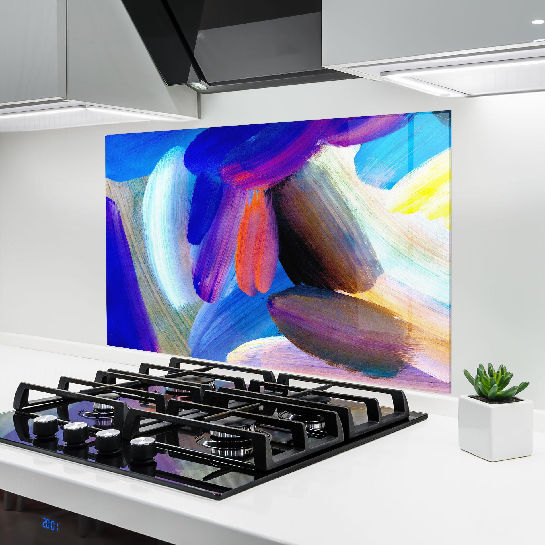 Panel Szklany do Kuchni Colorful Abstract mockup 6