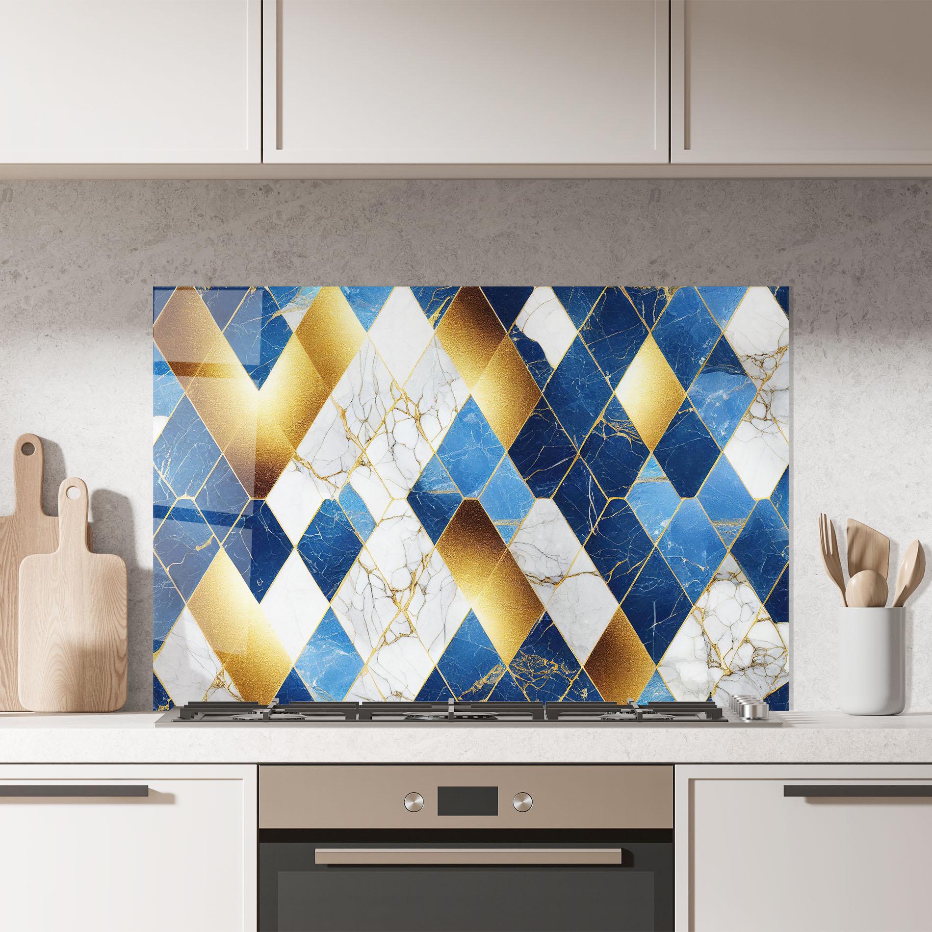 Panel Szklany do Kuchni Abstract Stone Texture mockup 7