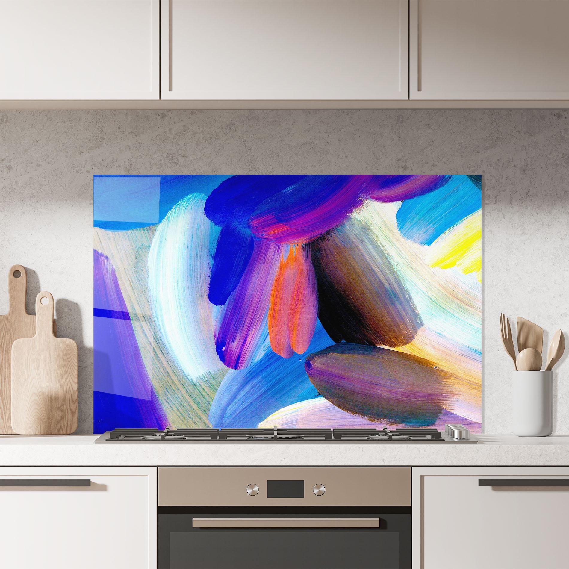 Panel Szklany do Kuchni Colorful Abstract mockup 7