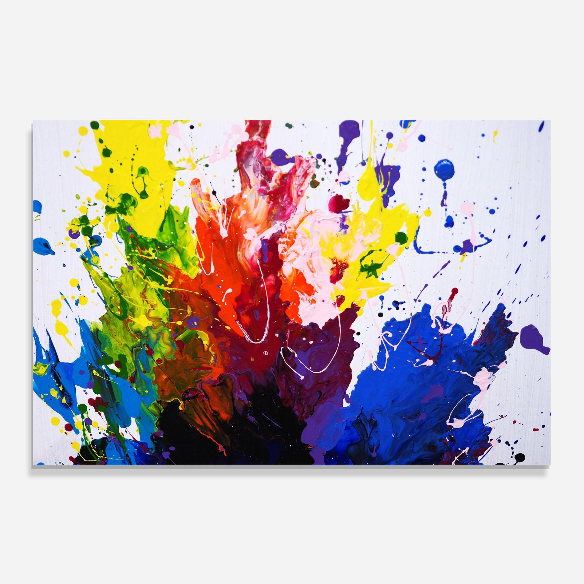 Panel Szklany do Kuchni Blue Purple Exploding mockup 0