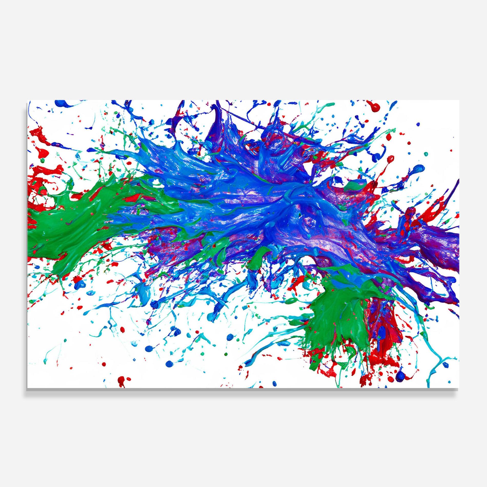 Panel Szklany do Kuchni Colorful Blue Purple mockup 0