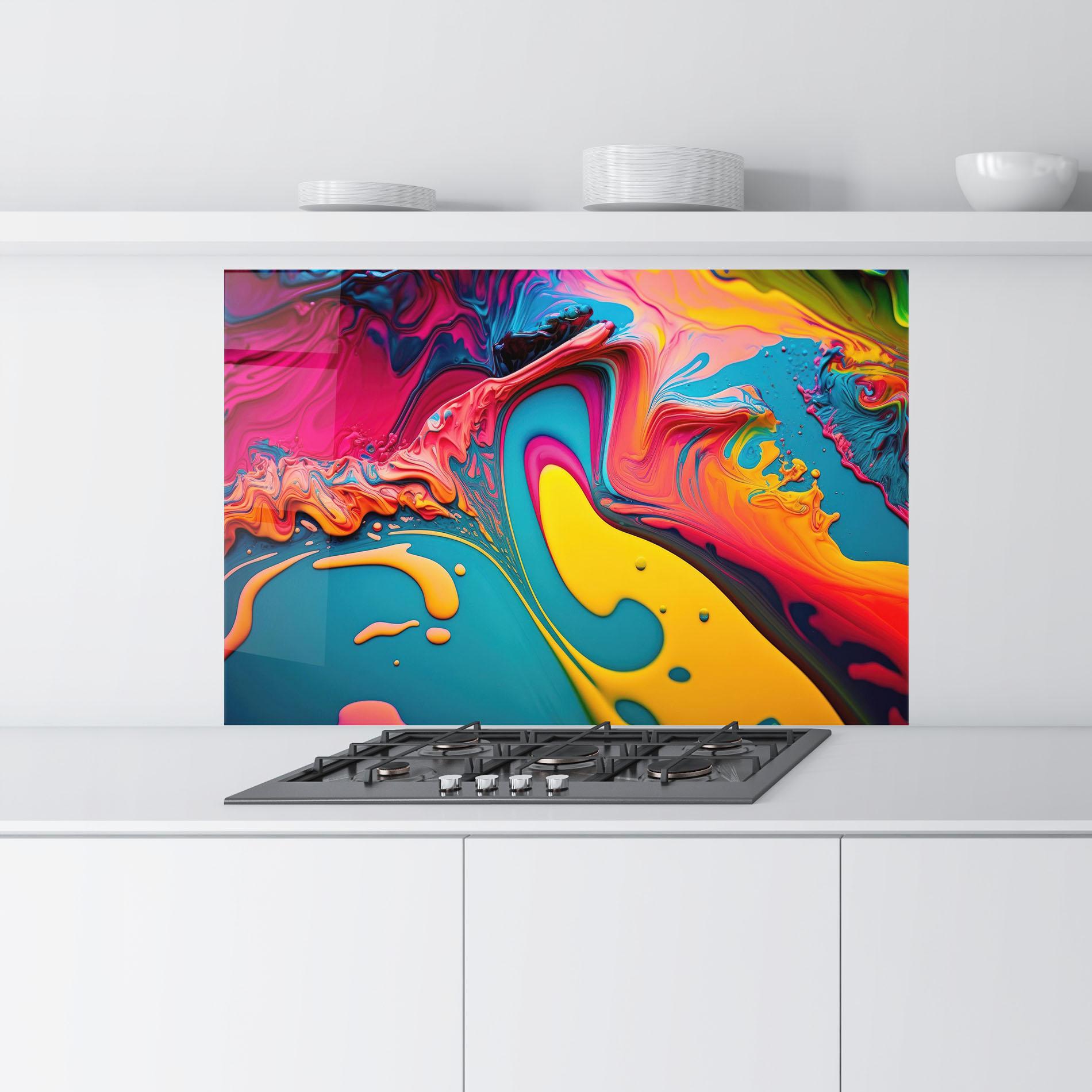 Panel Szklany do Kuchni Acrylic Close Up mockup 9