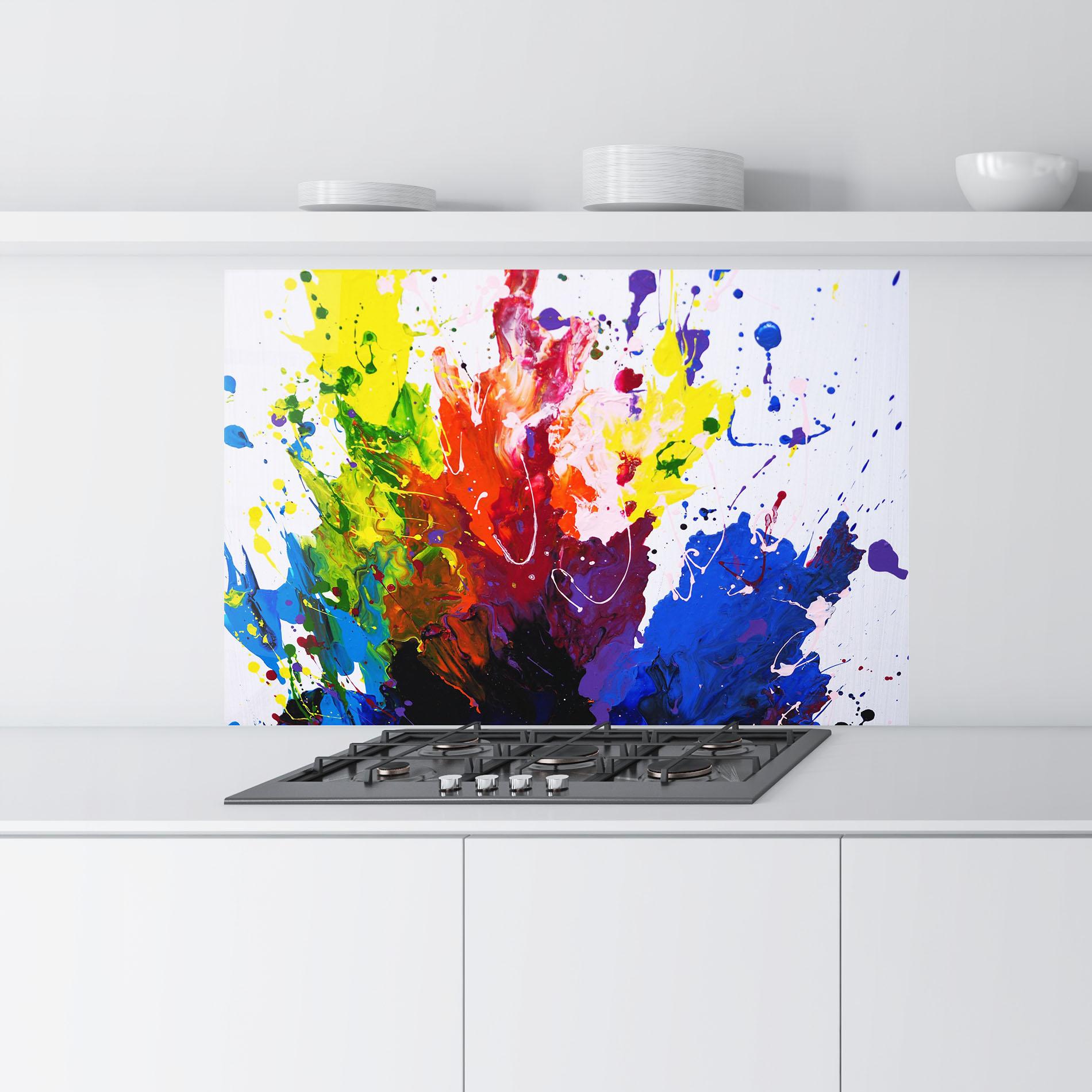 Panel Szklany do Kuchni Blue Purple Exploding mockup 9