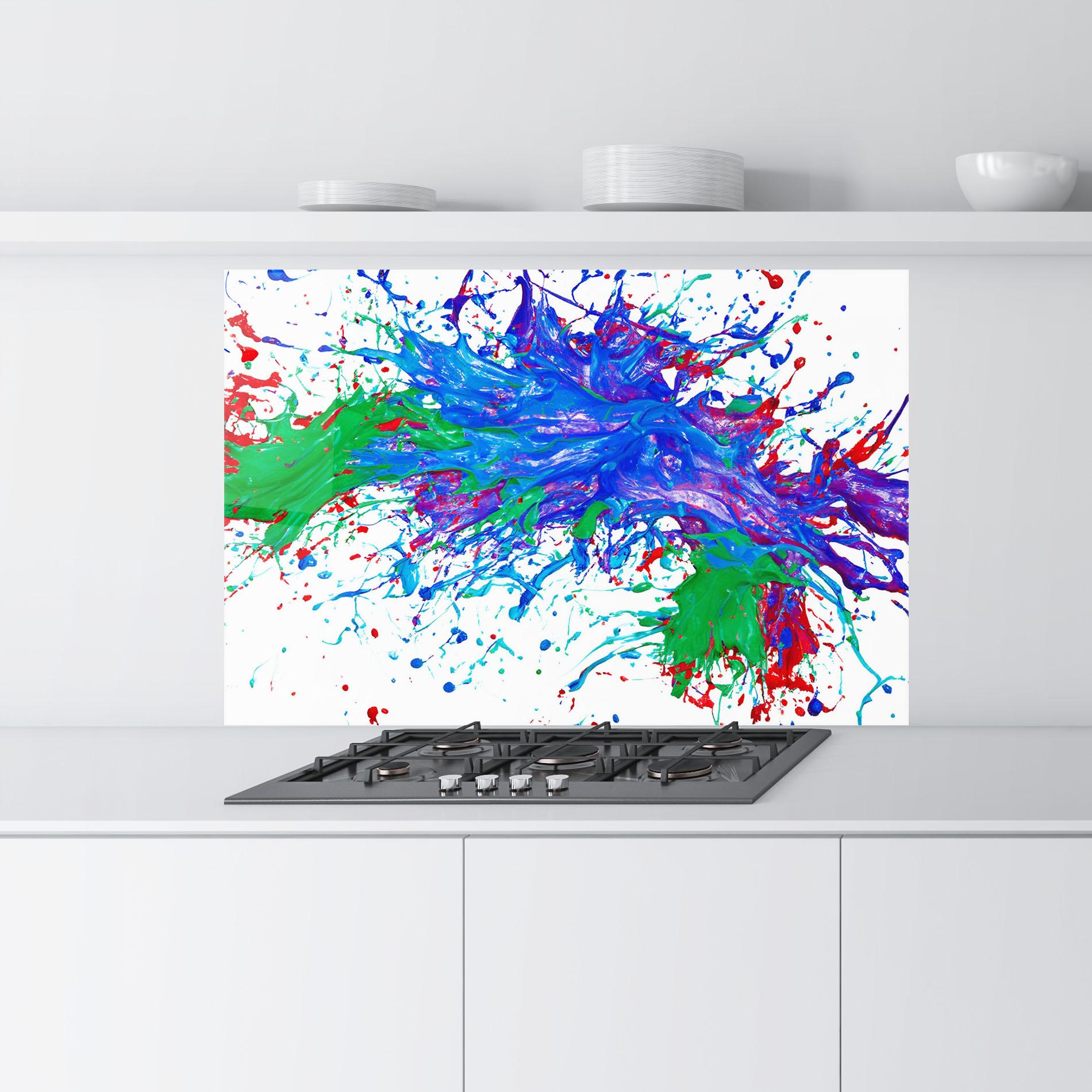 Panel Szklany do Kuchni Colorful Blue Purple mockup 9