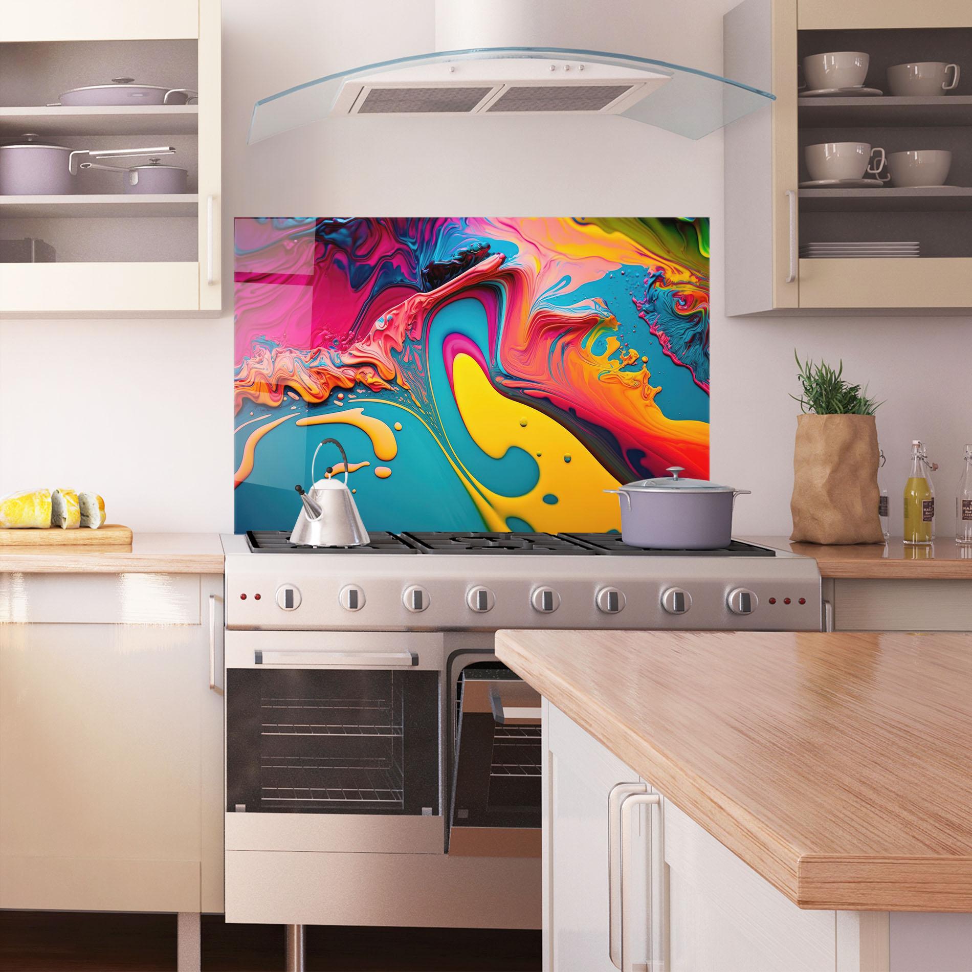 Panel Szklany do Kuchni Acrylic Close Up mockup 1