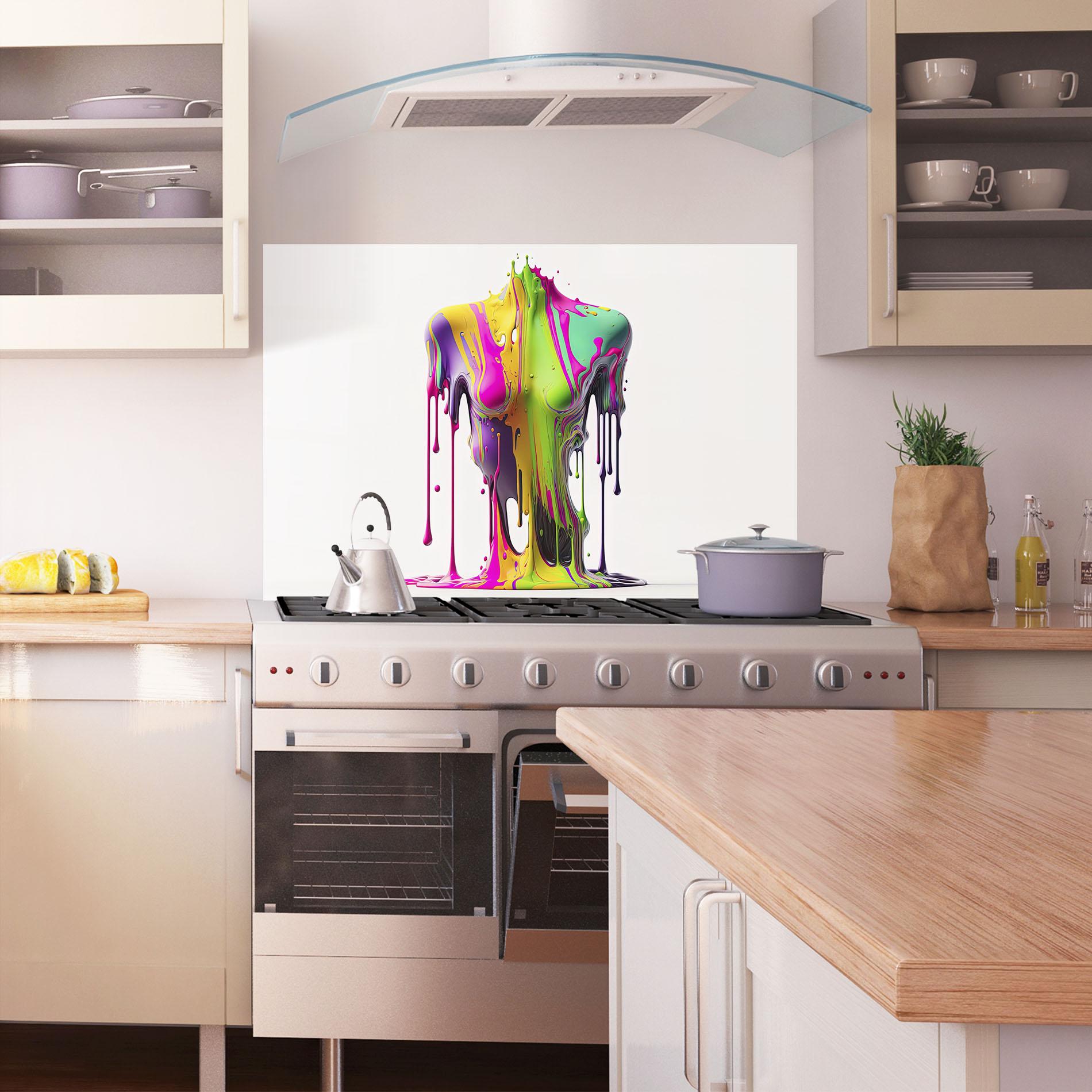 Panel Szklany do Kuchni Colorful Body mockup 1