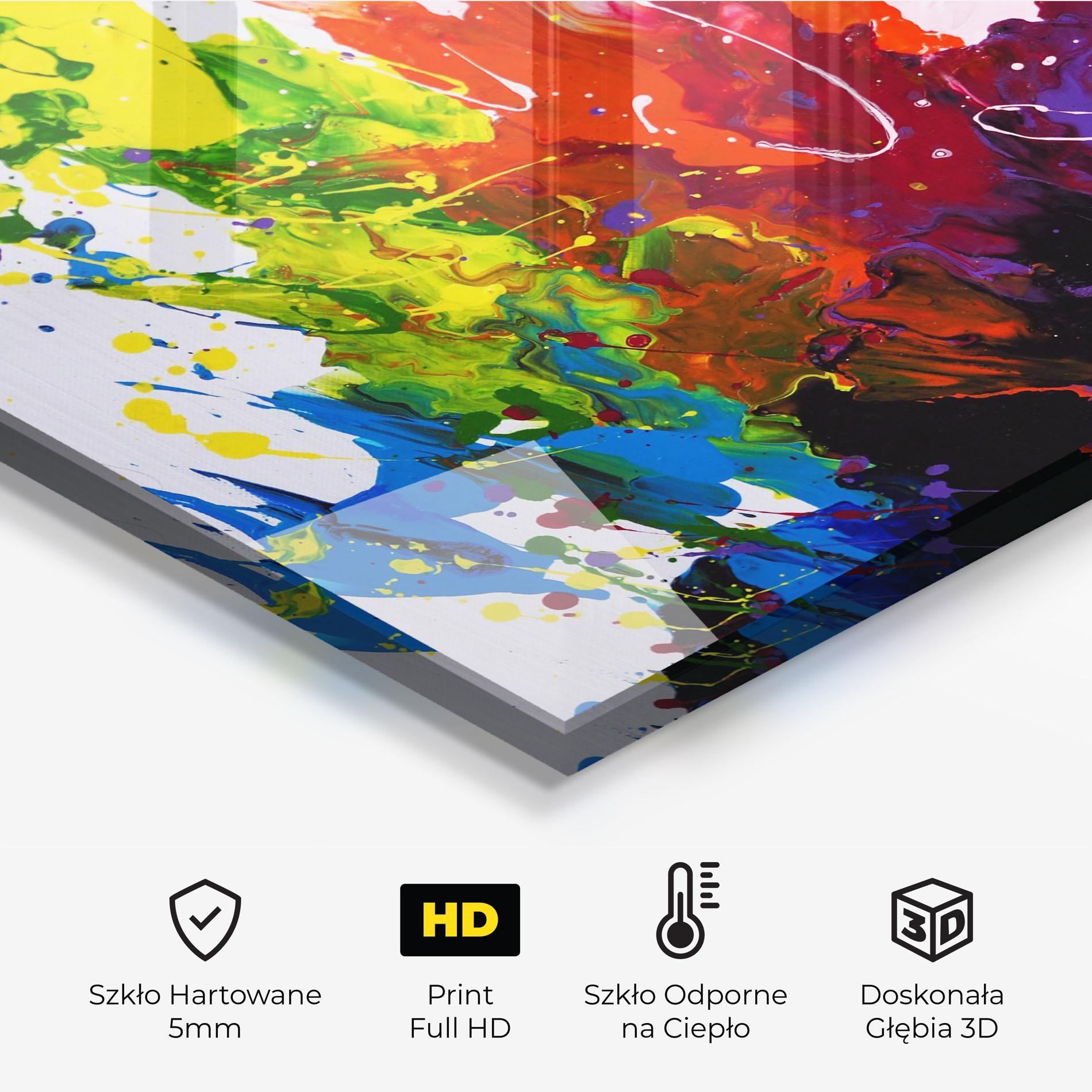 Panel Szklany do Kuchni Blue Purple Exploding mockup 2