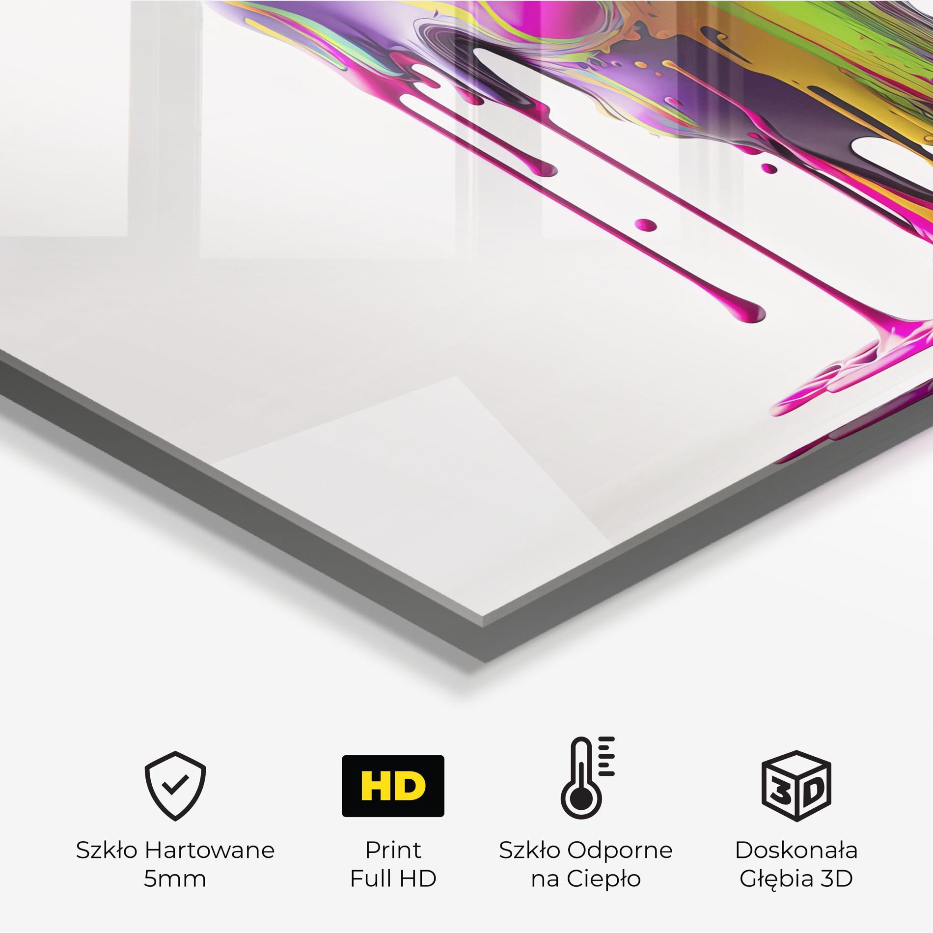 Panel Szklany do Kuchni Colorful Body mockup 2
