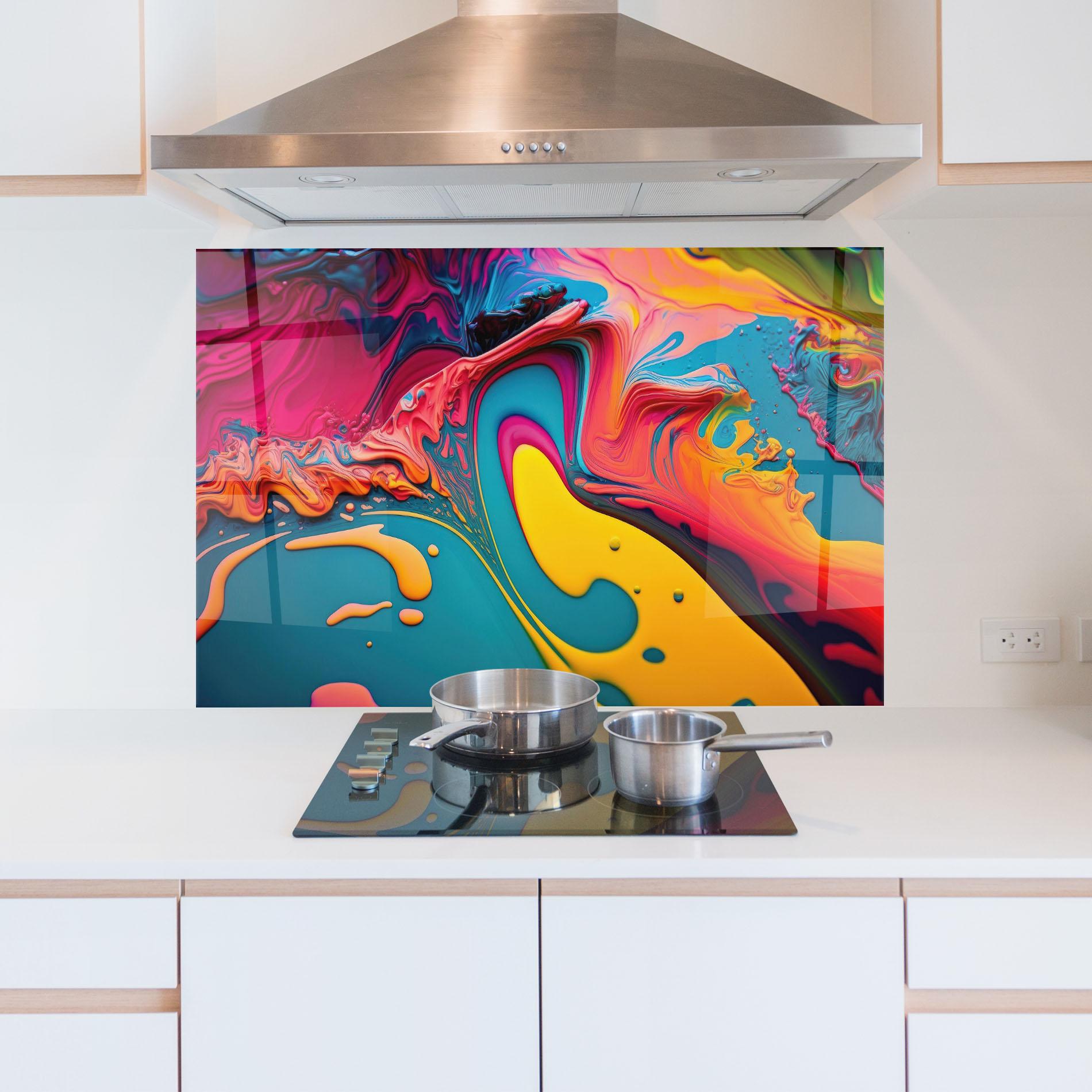 Panel Szklany do Kuchni Acrylic Close Up mockup 5