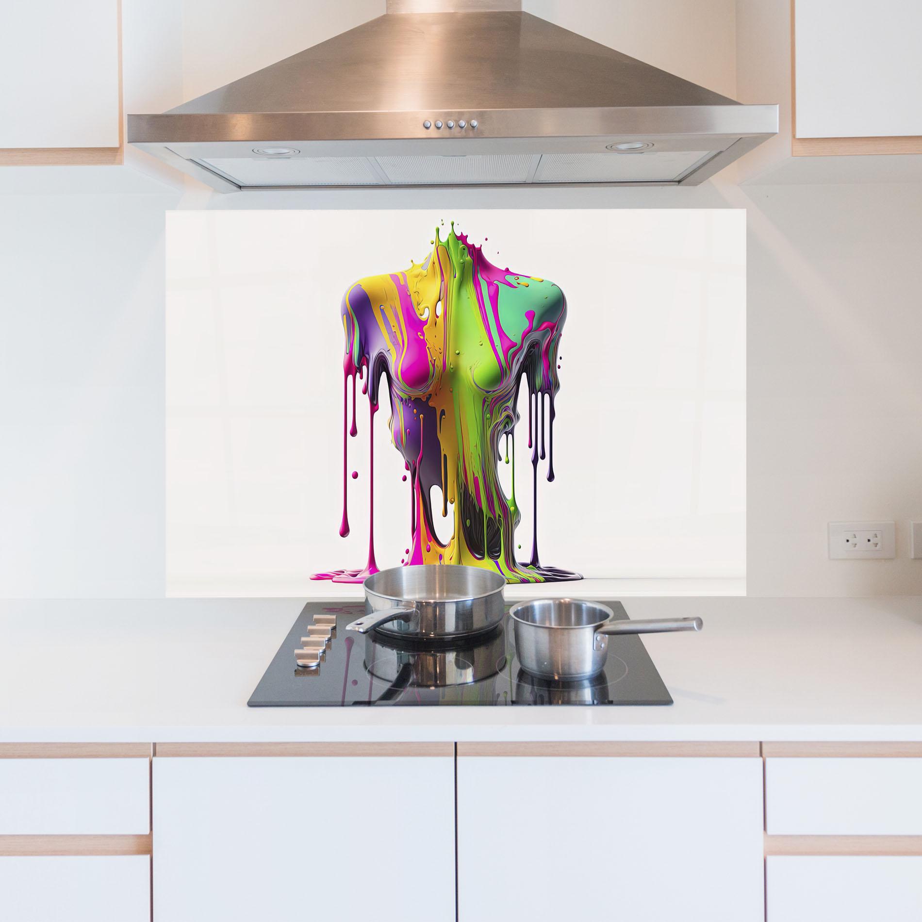 Panel Szklany do Kuchni Colorful Body mockup 5