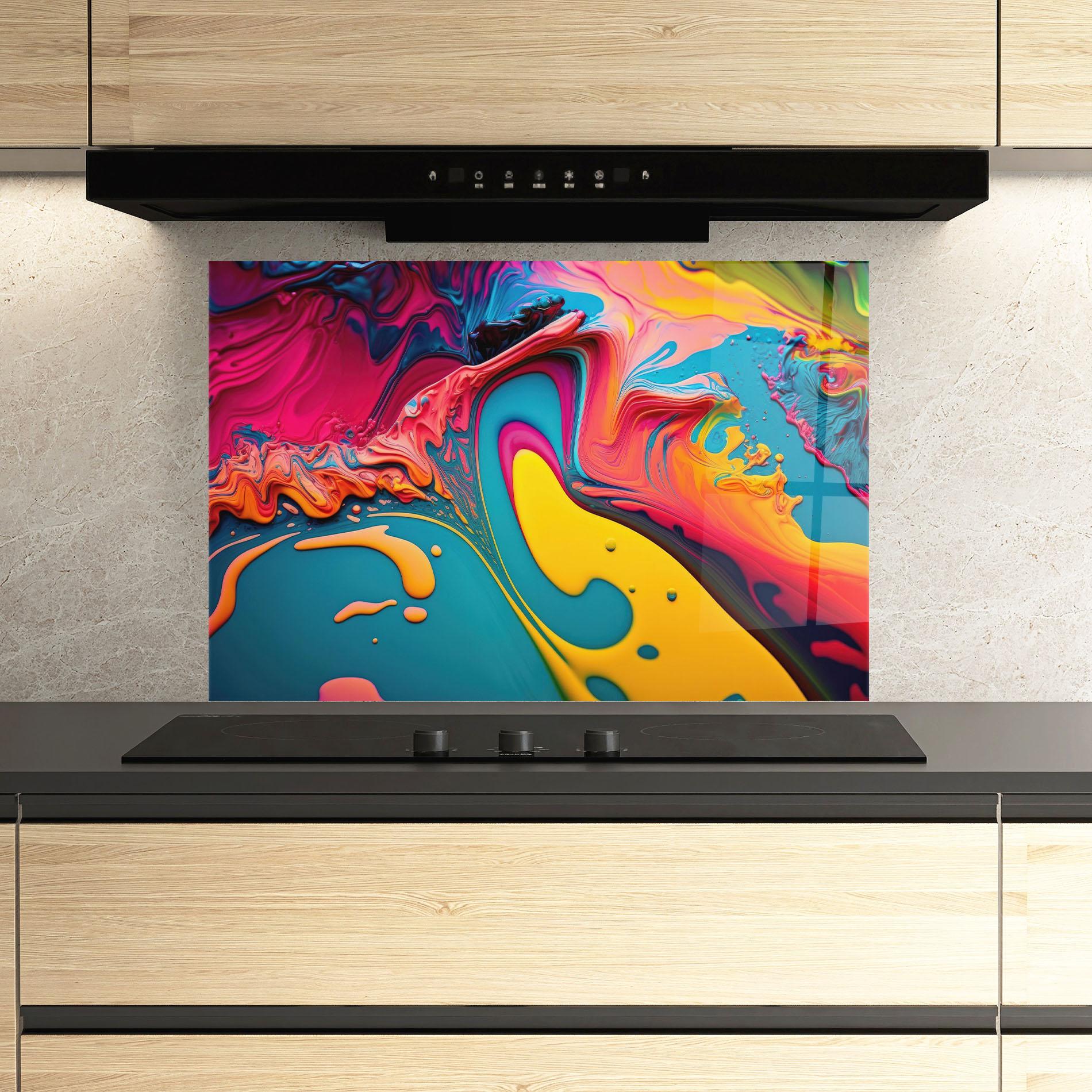 Panel Szklany do Kuchni Acrylic Close Up mockup 3