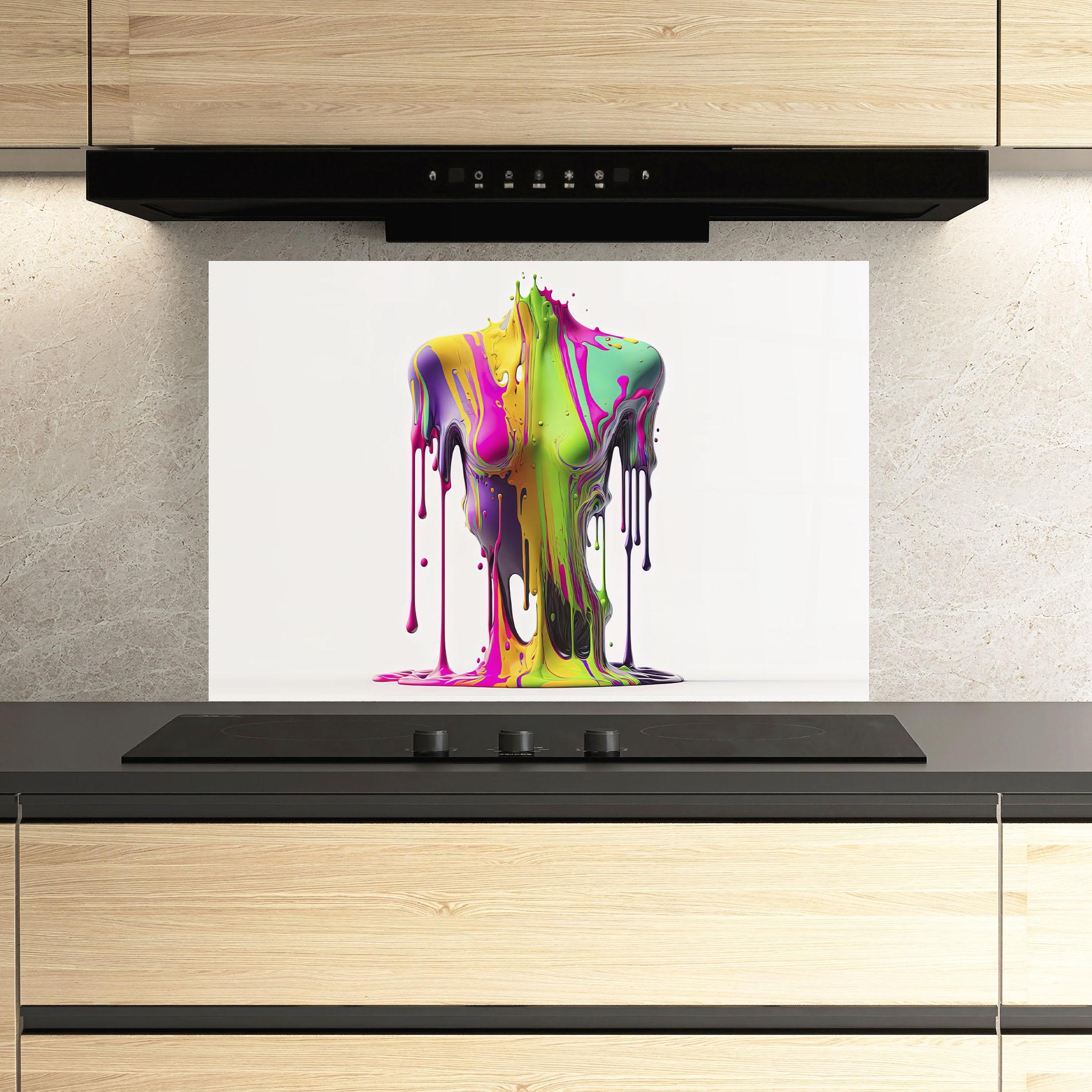 Panel Szklany do Kuchni Colorful Body mockup 3