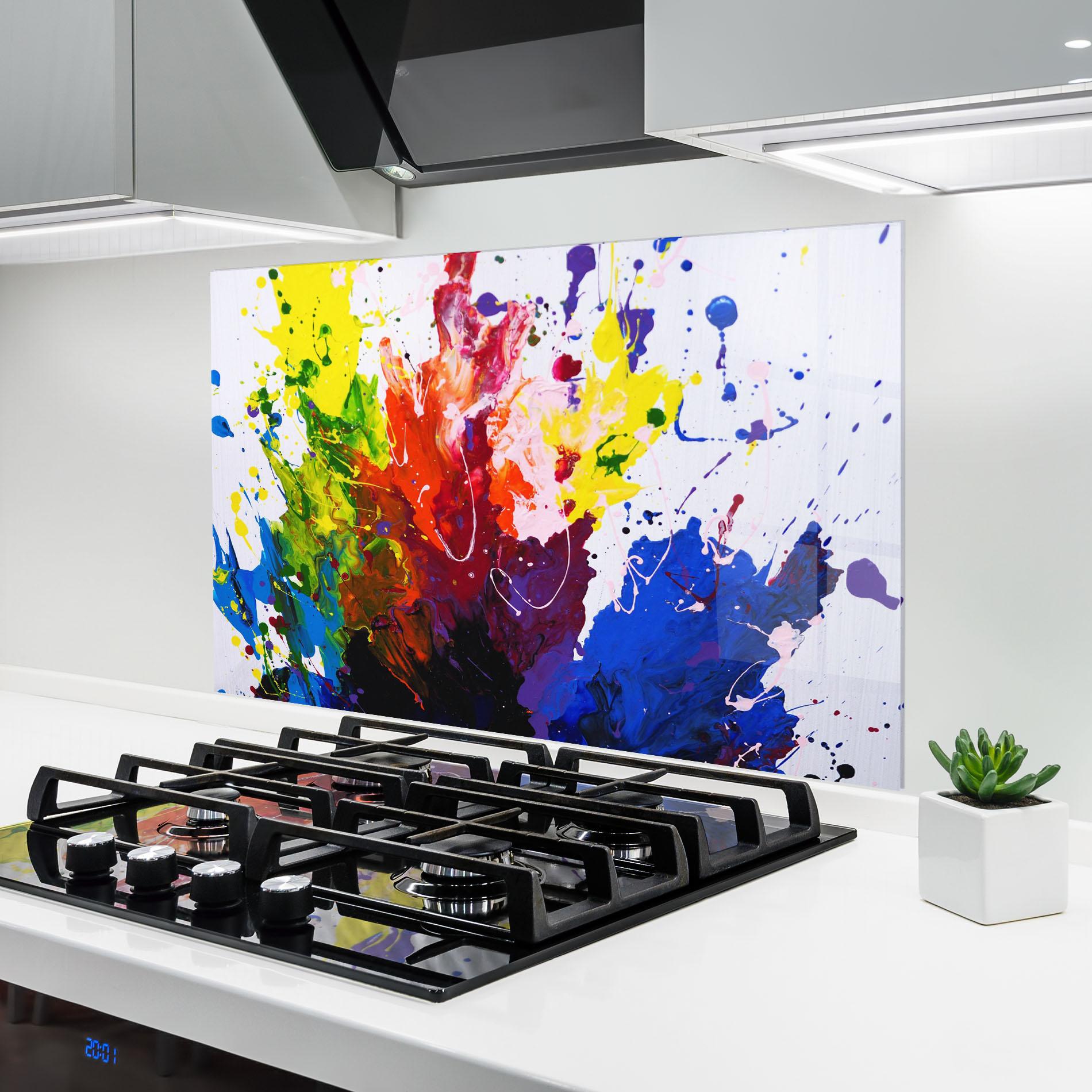 Panel Szklany do Kuchni Blue Purple Exploding mockup 6