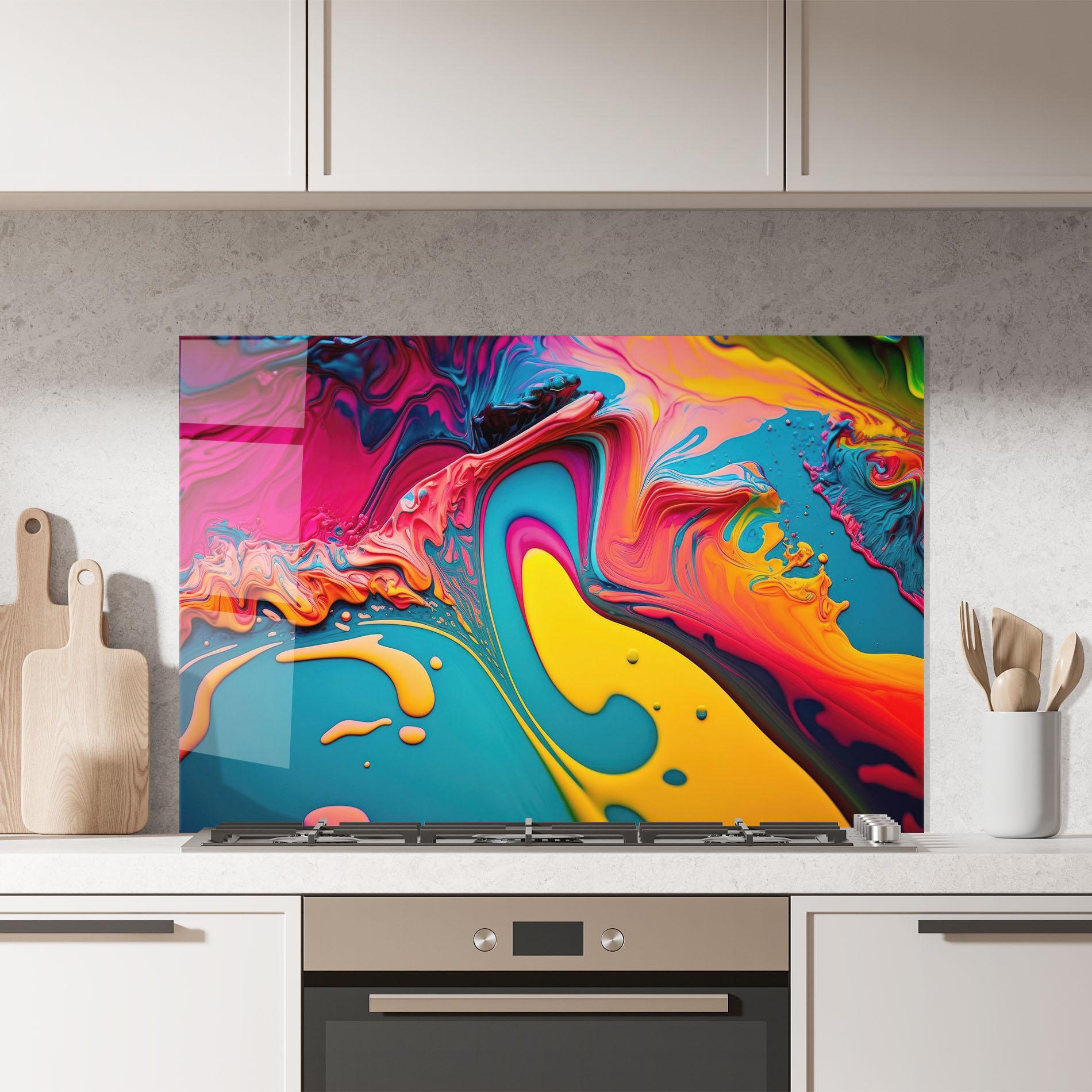 Panel Szklany do Kuchni Acrylic Close Up mockup 7