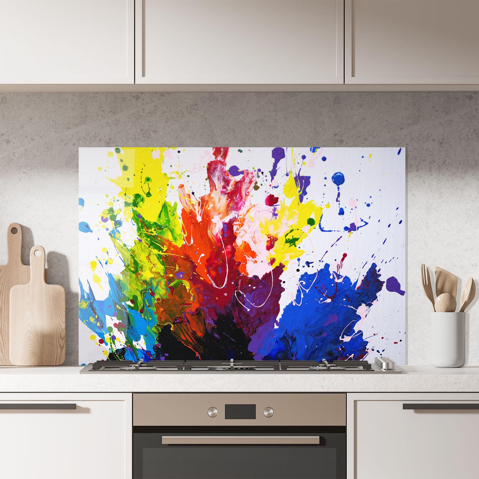 Panel Szklany do Kuchni Blue Purple Exploding mockup 7