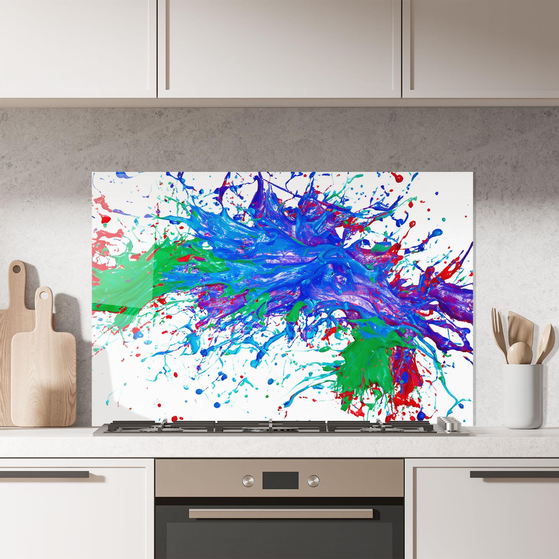 Panel Szklany do Kuchni Colorful Blue Purple mockup 7