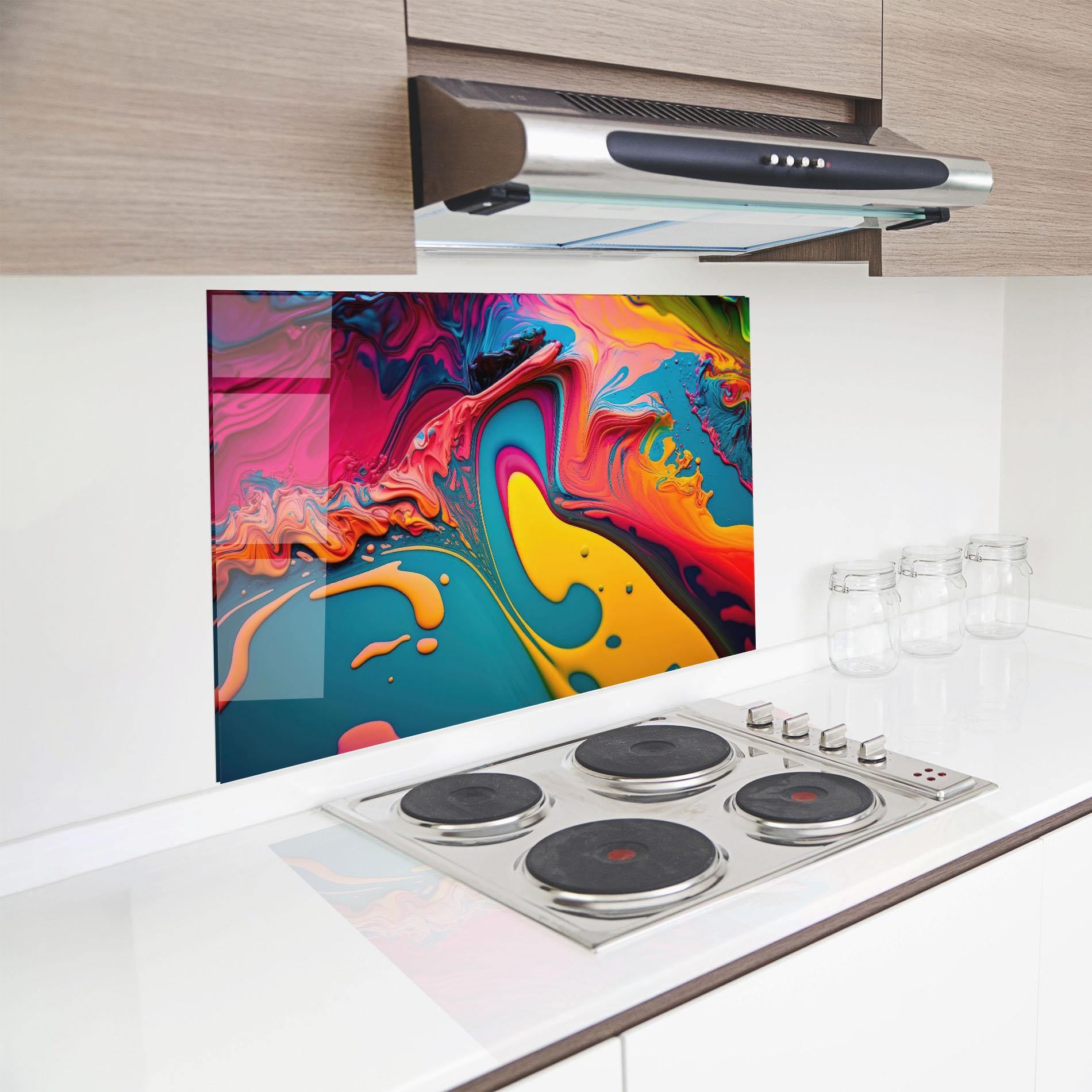 Panel Szklany do Kuchni Acrylic Close Up mockup 8