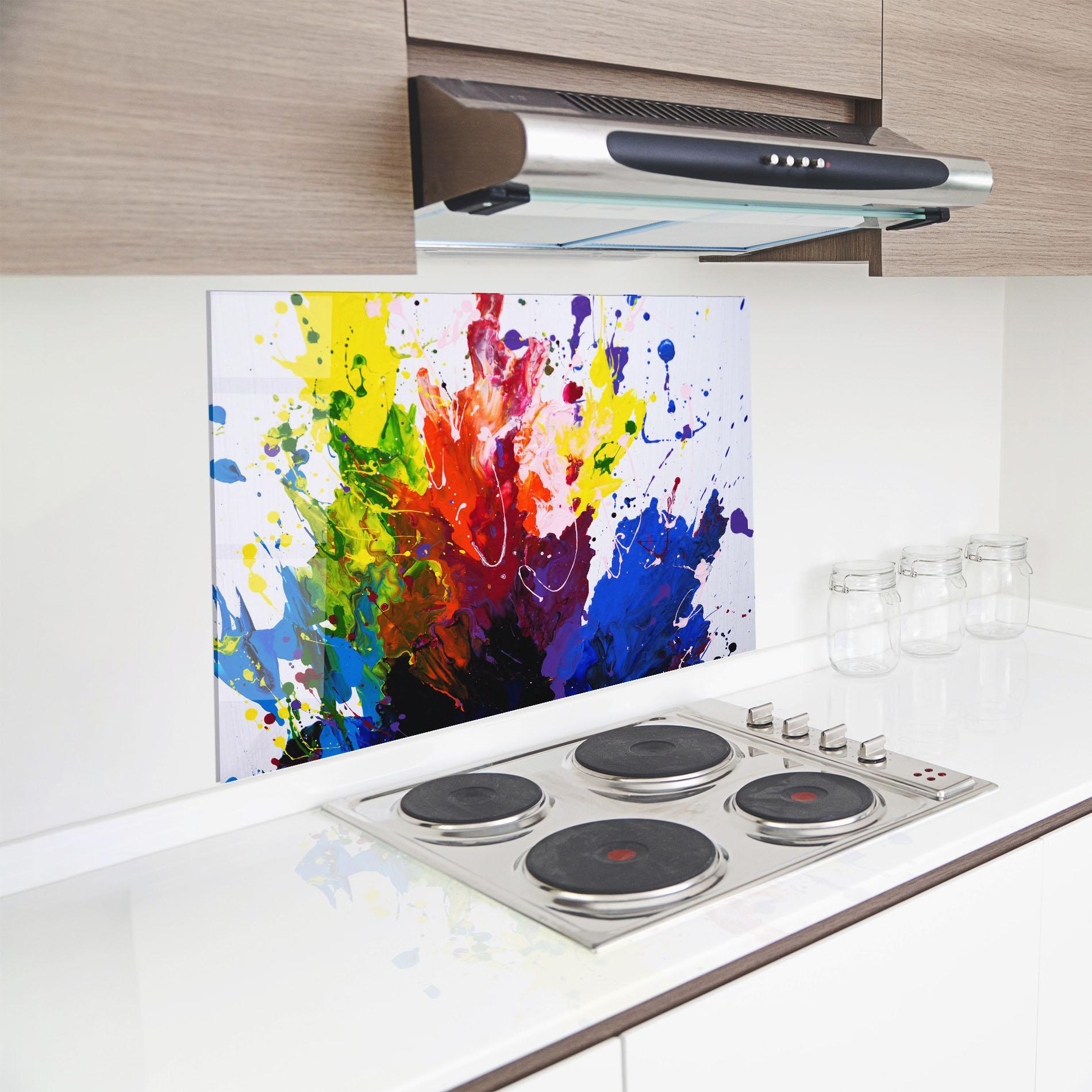 Panel Szklany do Kuchni Blue Purple Exploding mockup 8