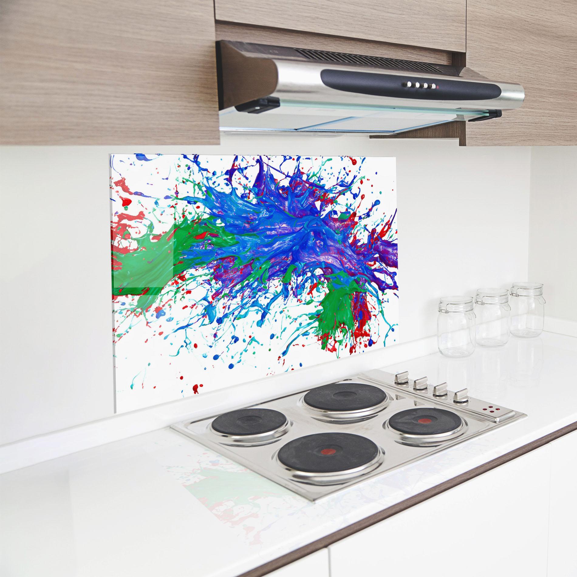 Panel Szklany do Kuchni Colorful Blue Purple mockup 8