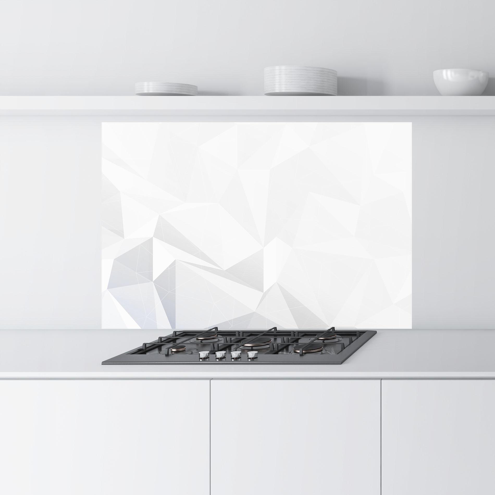 Panel Szklany do Kuchni Grey Triangle Shape mockup 9