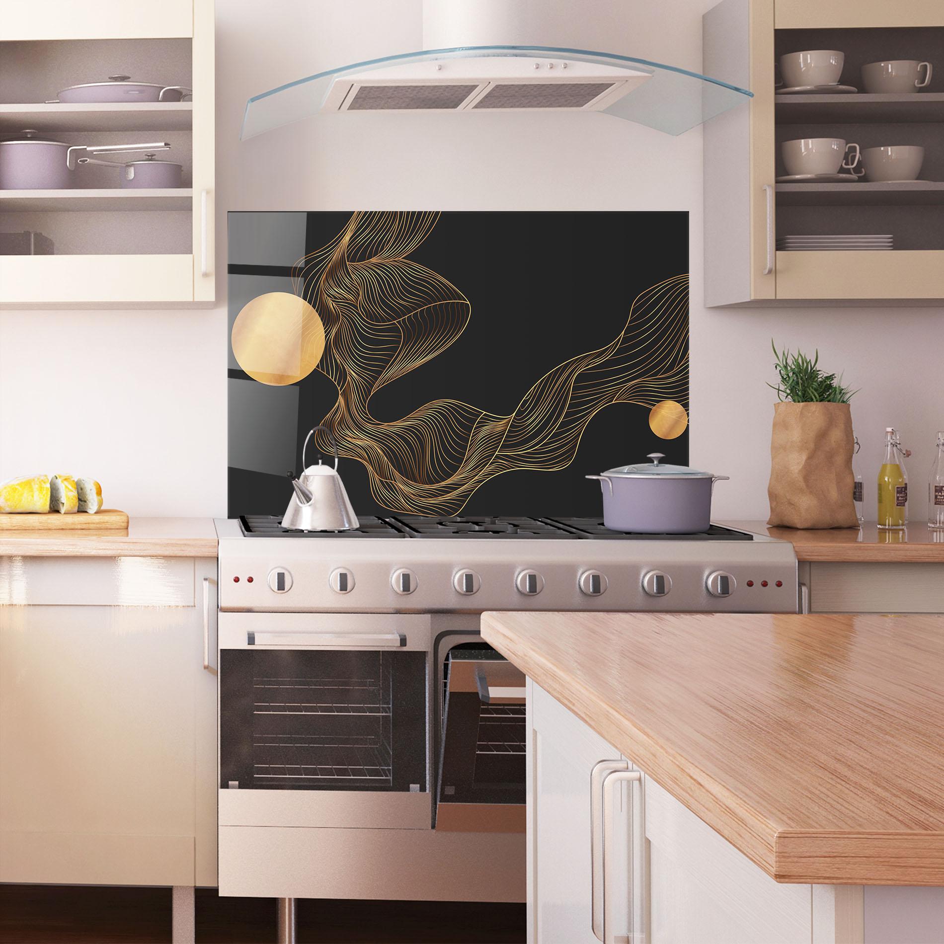 Panel Szklany do Kuchni Frecventa Abstracta mockup 1