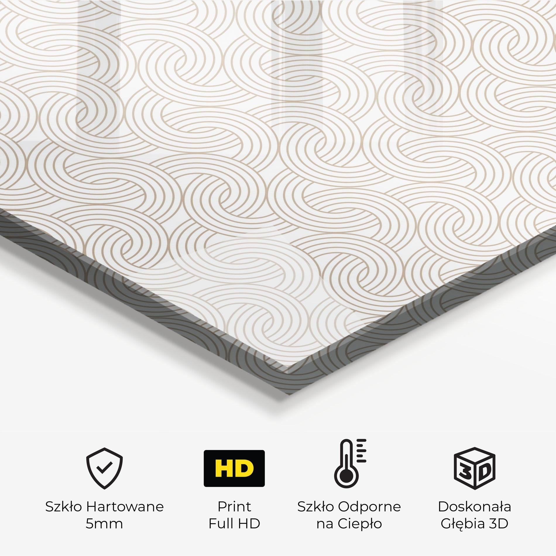 Panel Szklany do Kuchni Cream Lines mockup 2