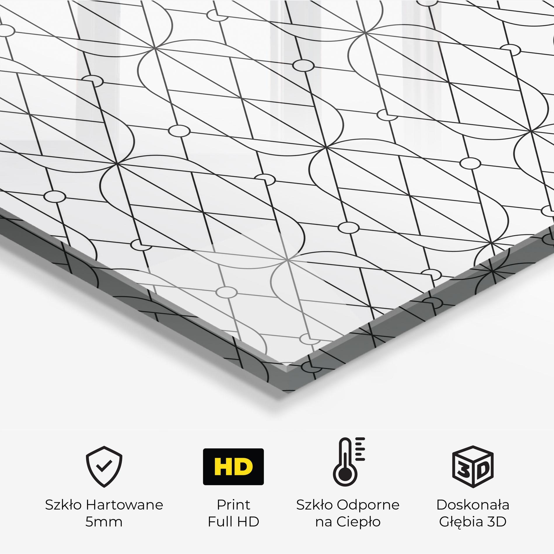 Panel Szklany do Kuchni Geometric mockup 2