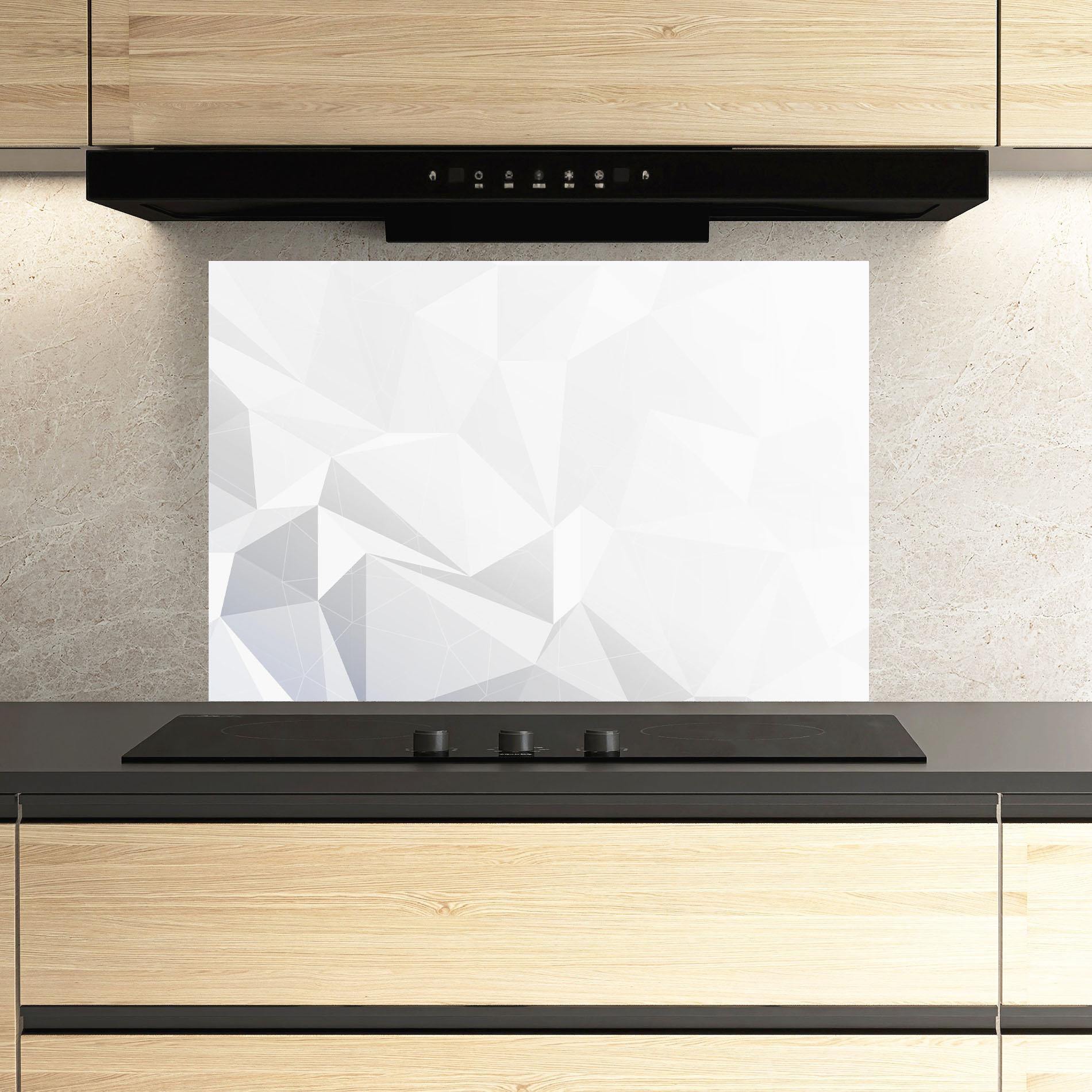 Panel Szklany do Kuchni Grey Triangle Shape mockup 3