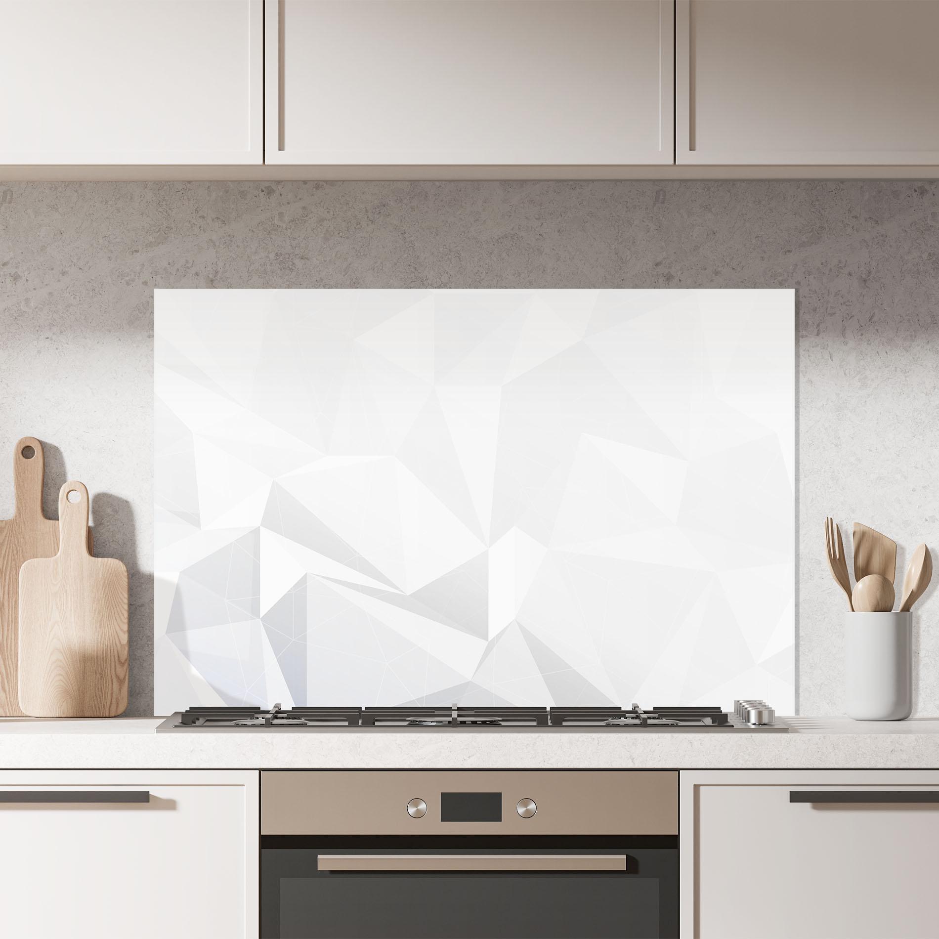 Panel Szklany do Kuchni Grey Triangle Shape mockup 7