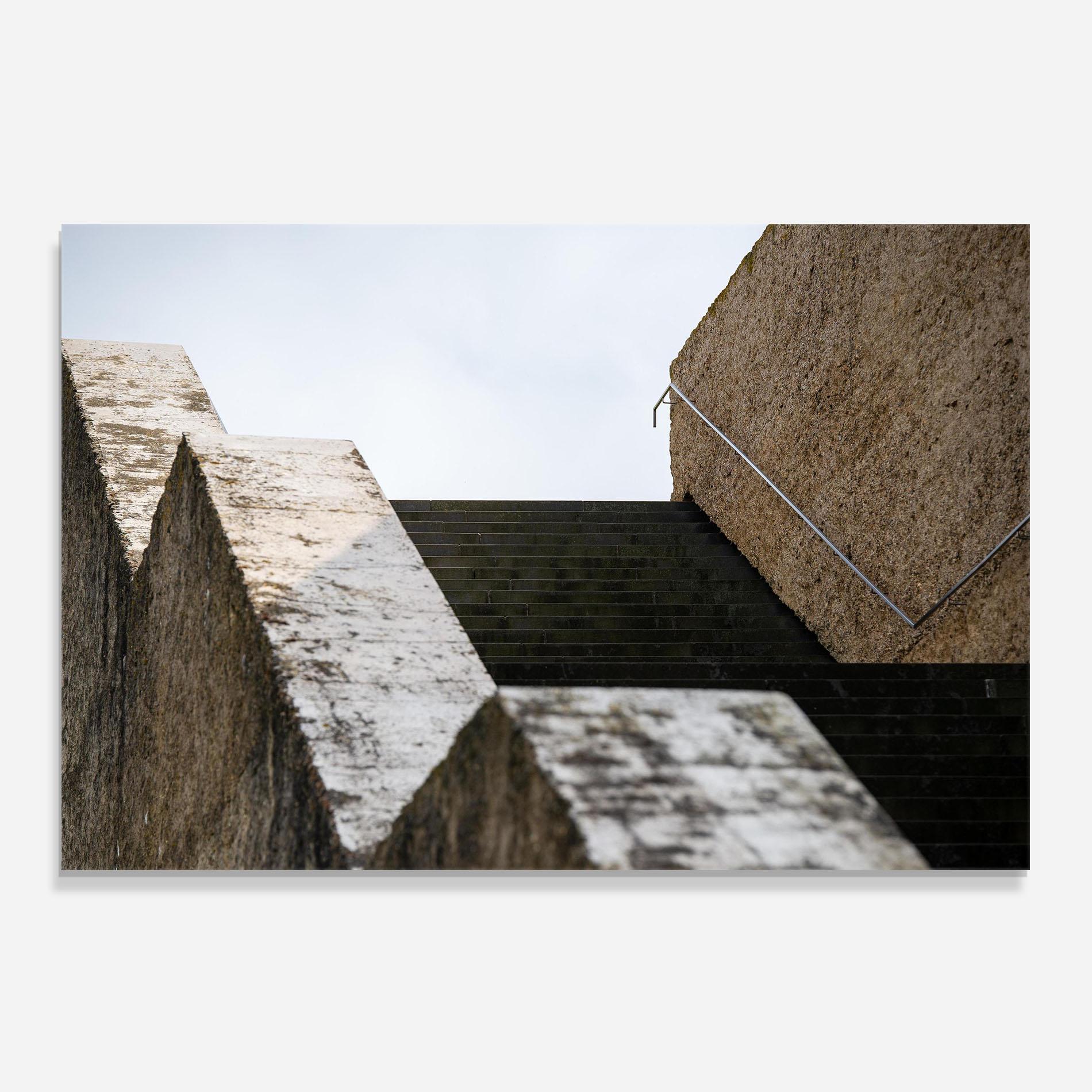 Panel Szklany do Kuchni Black Stairs mockup 0