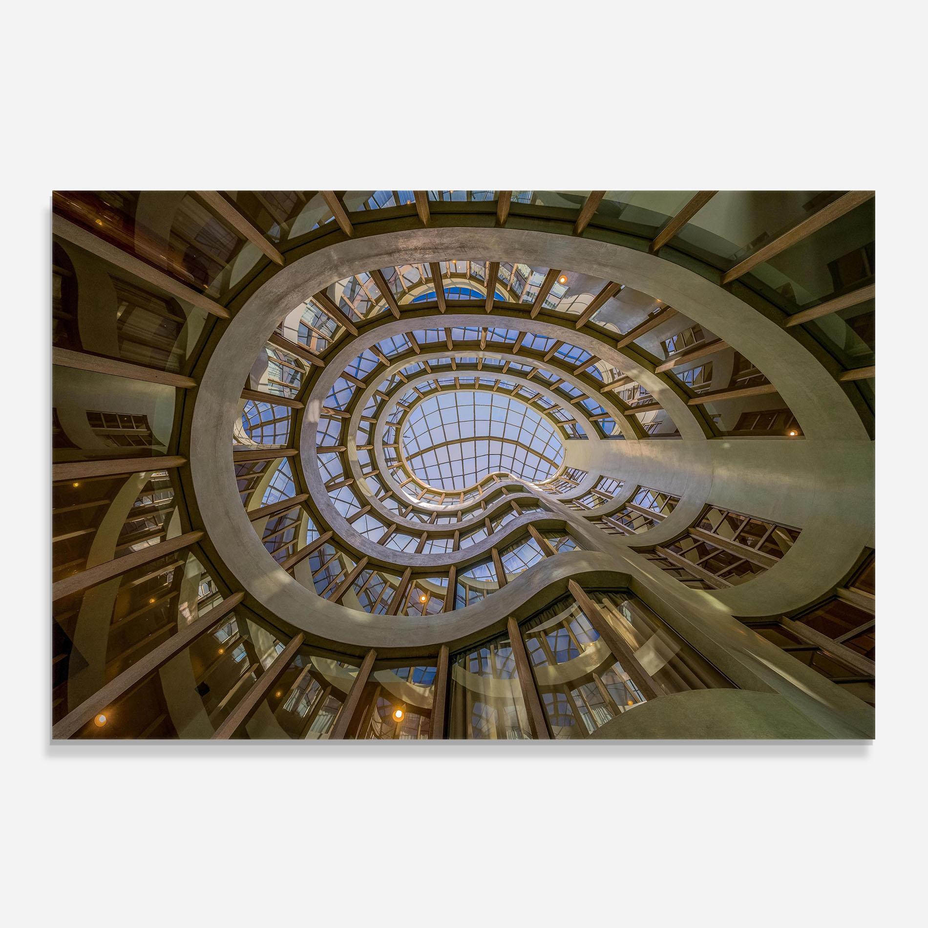 Panel Szklany do Kuchni Glass Building mockup 0