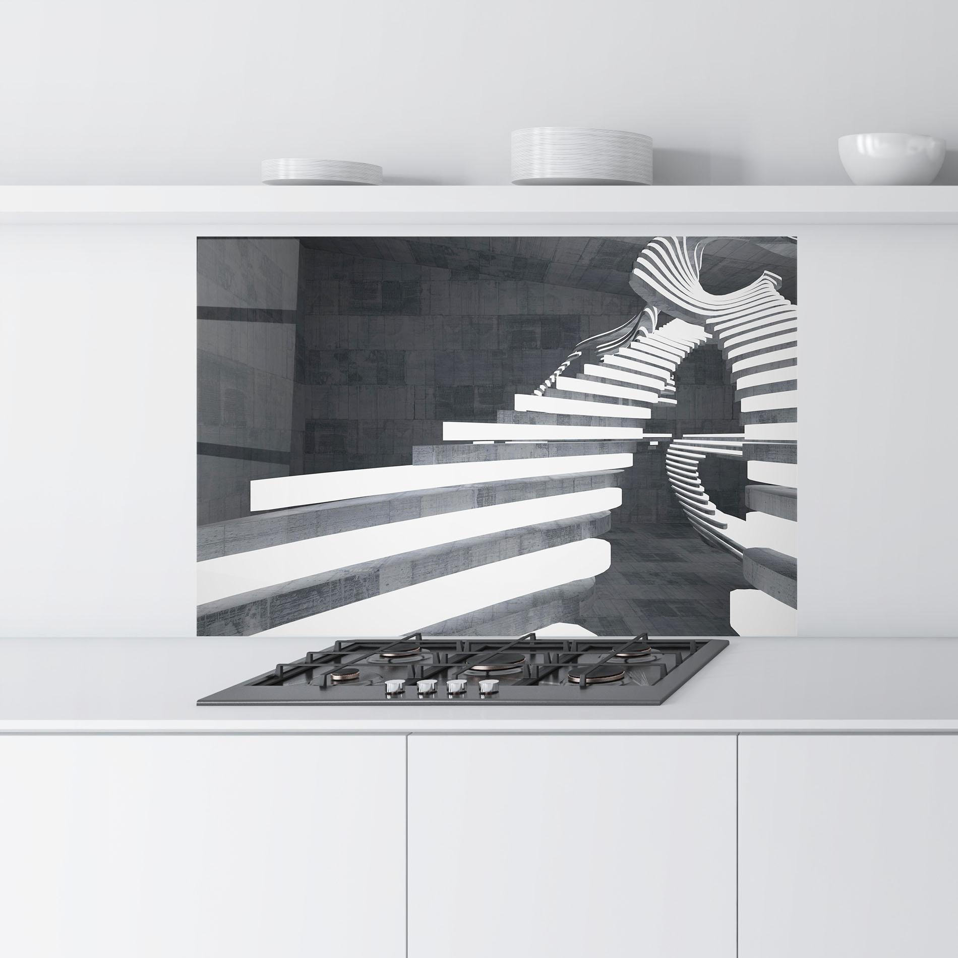 Panel Szklany do Kuchni Concrete Room mockup 9