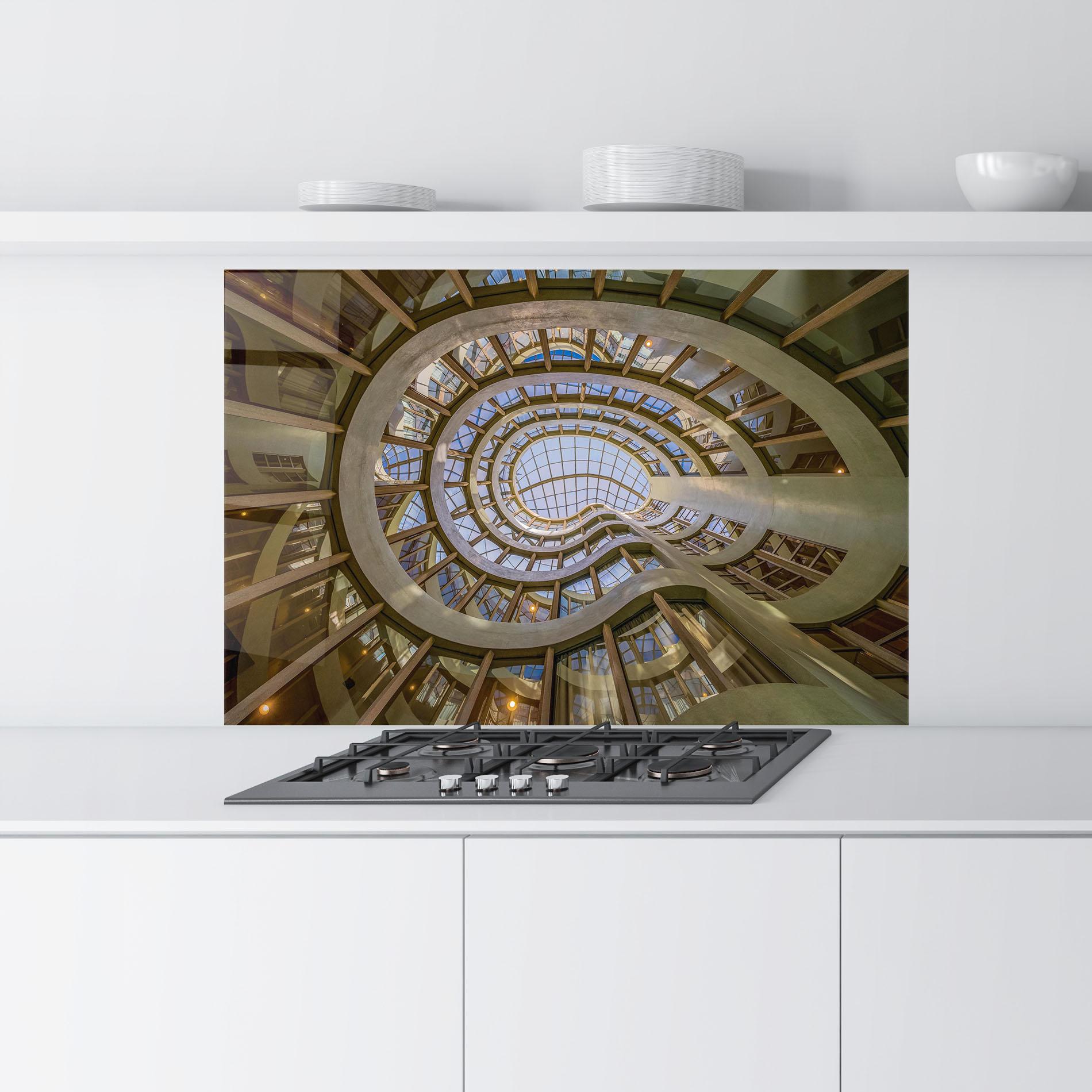 Panel Szklany do Kuchni Glass Building mockup 9