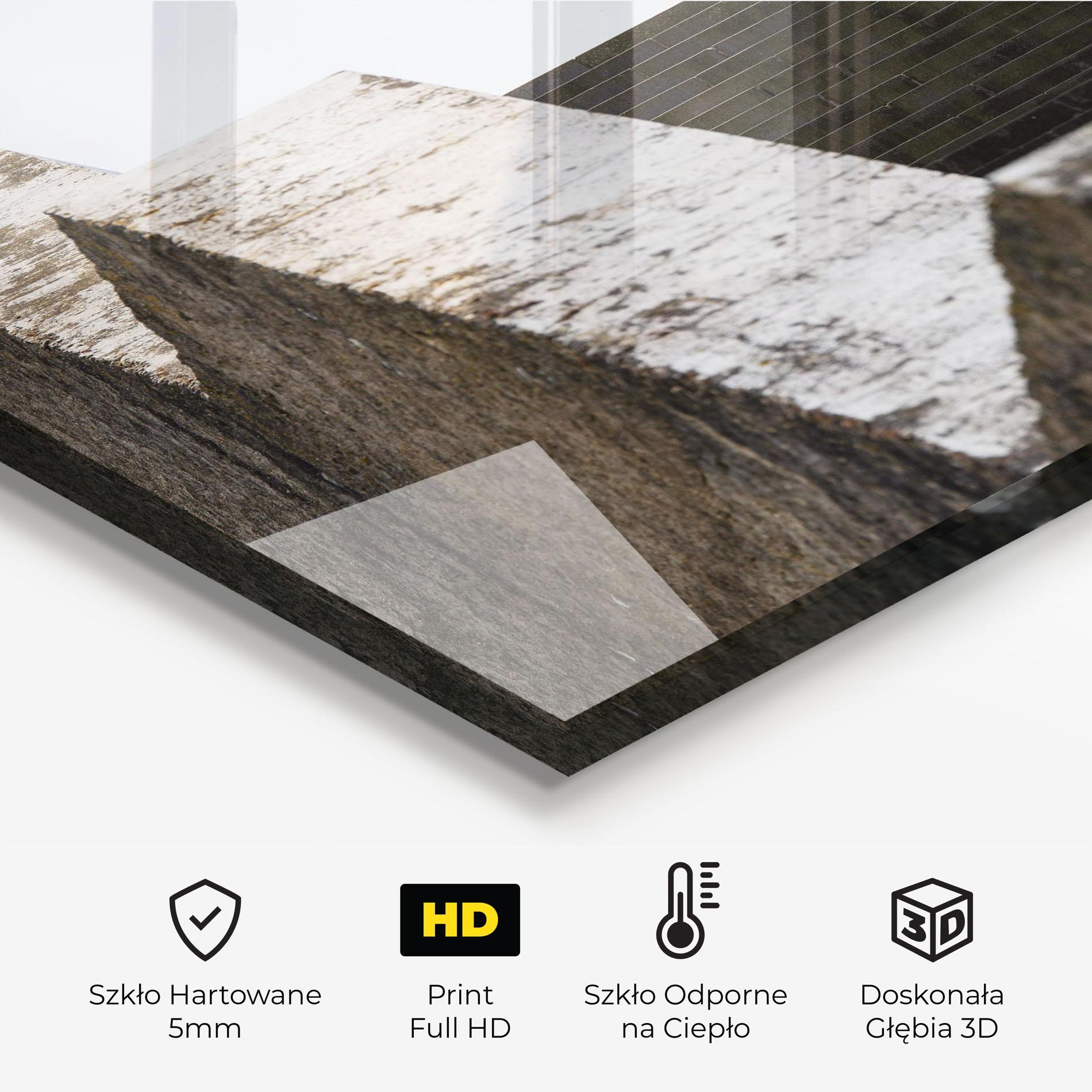 Panel Szklany do Kuchni Black Stairs mockup 2