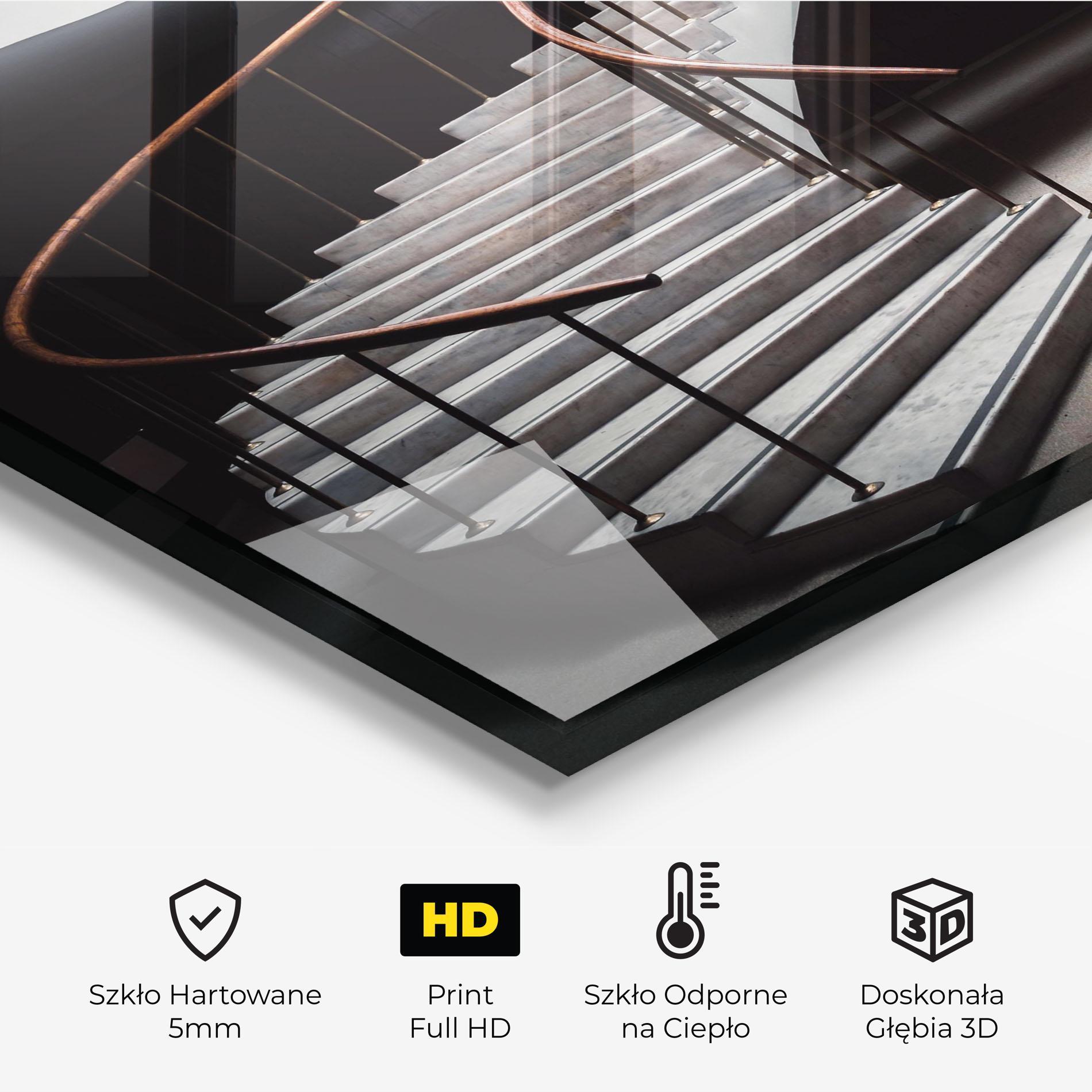 Panel Szklany do Kuchni Dark Room Stairs mockup 2