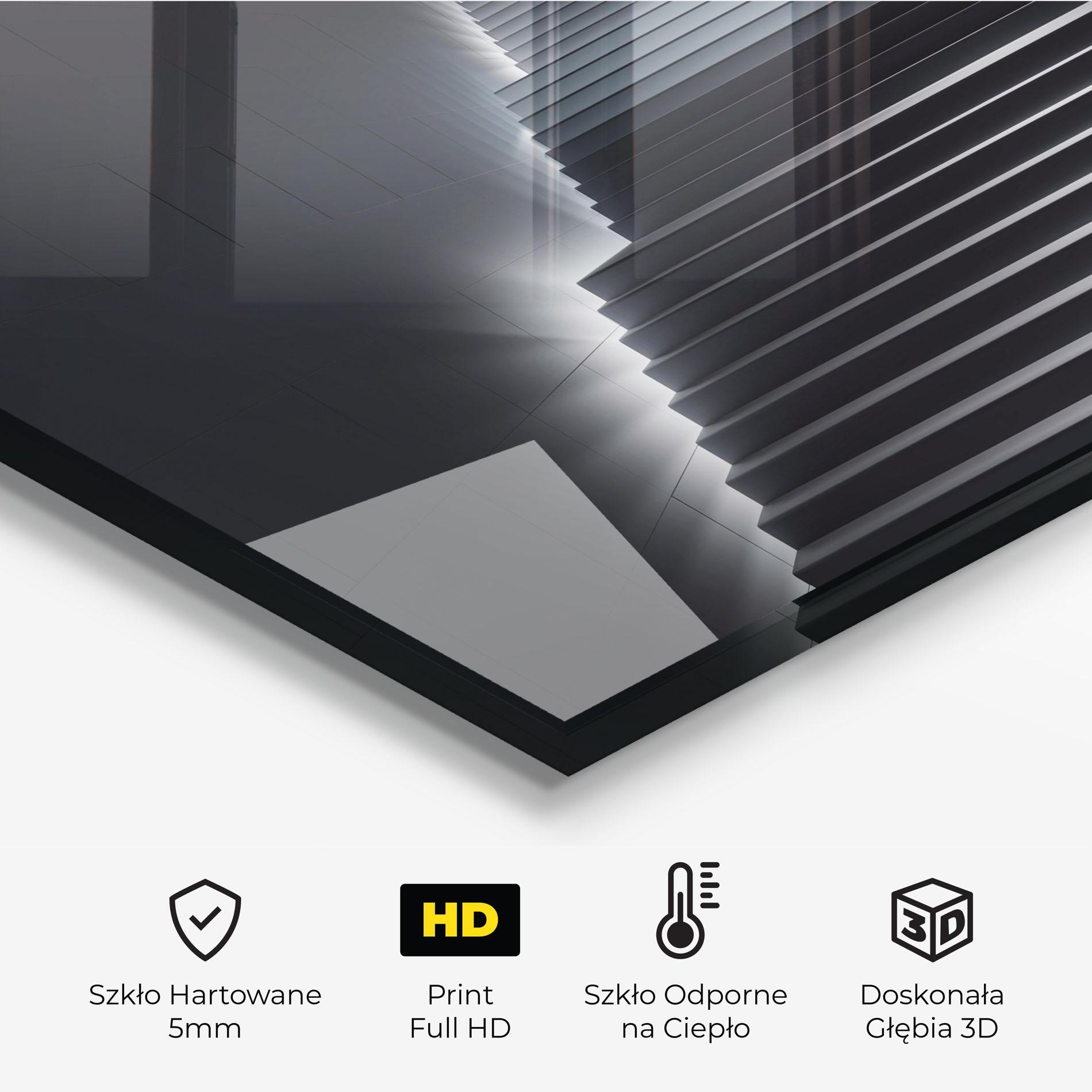 Panel Szklany do Kuchni Dark Stairs mockup 2