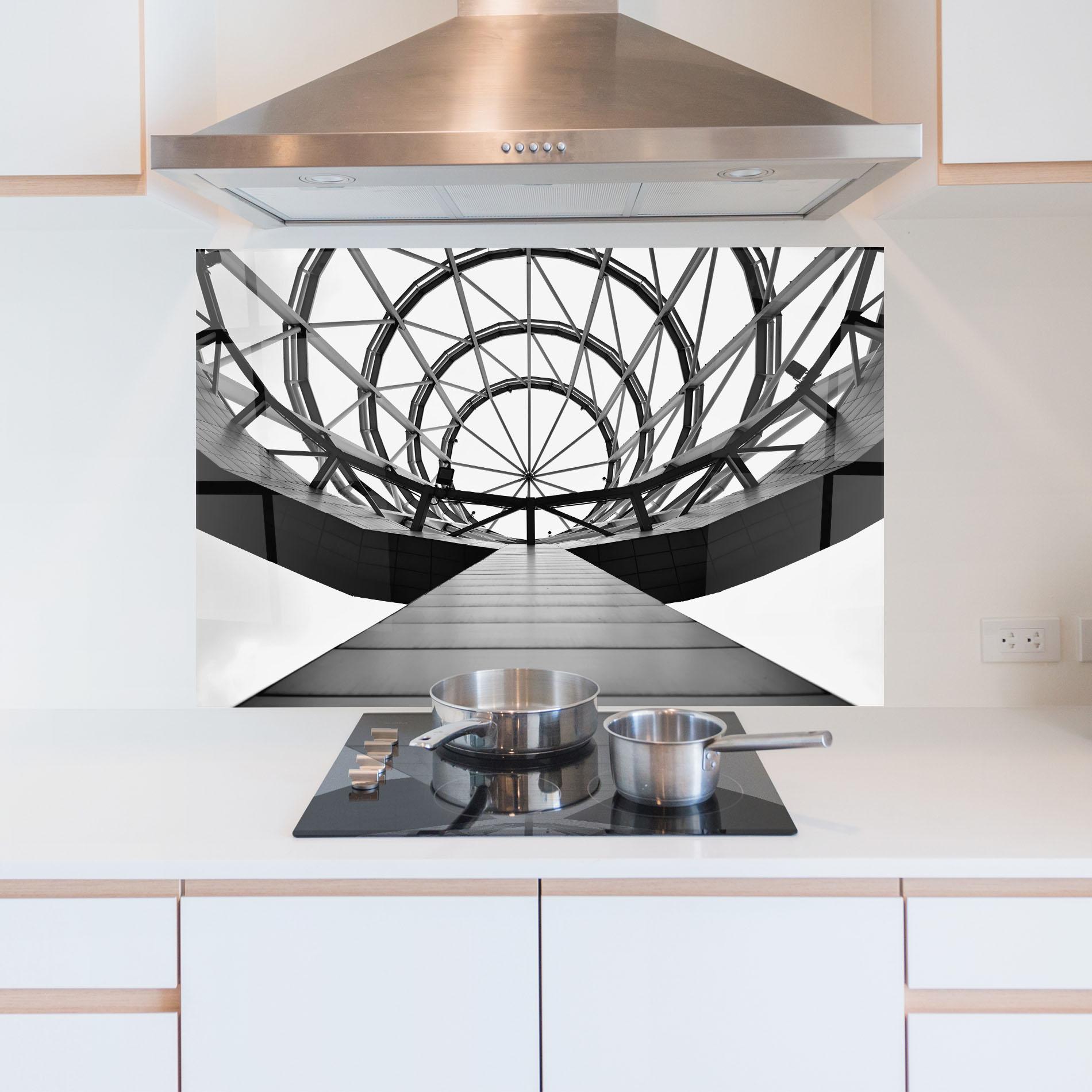 Panel Szklany do Kuchni Circular Dome mockup 5