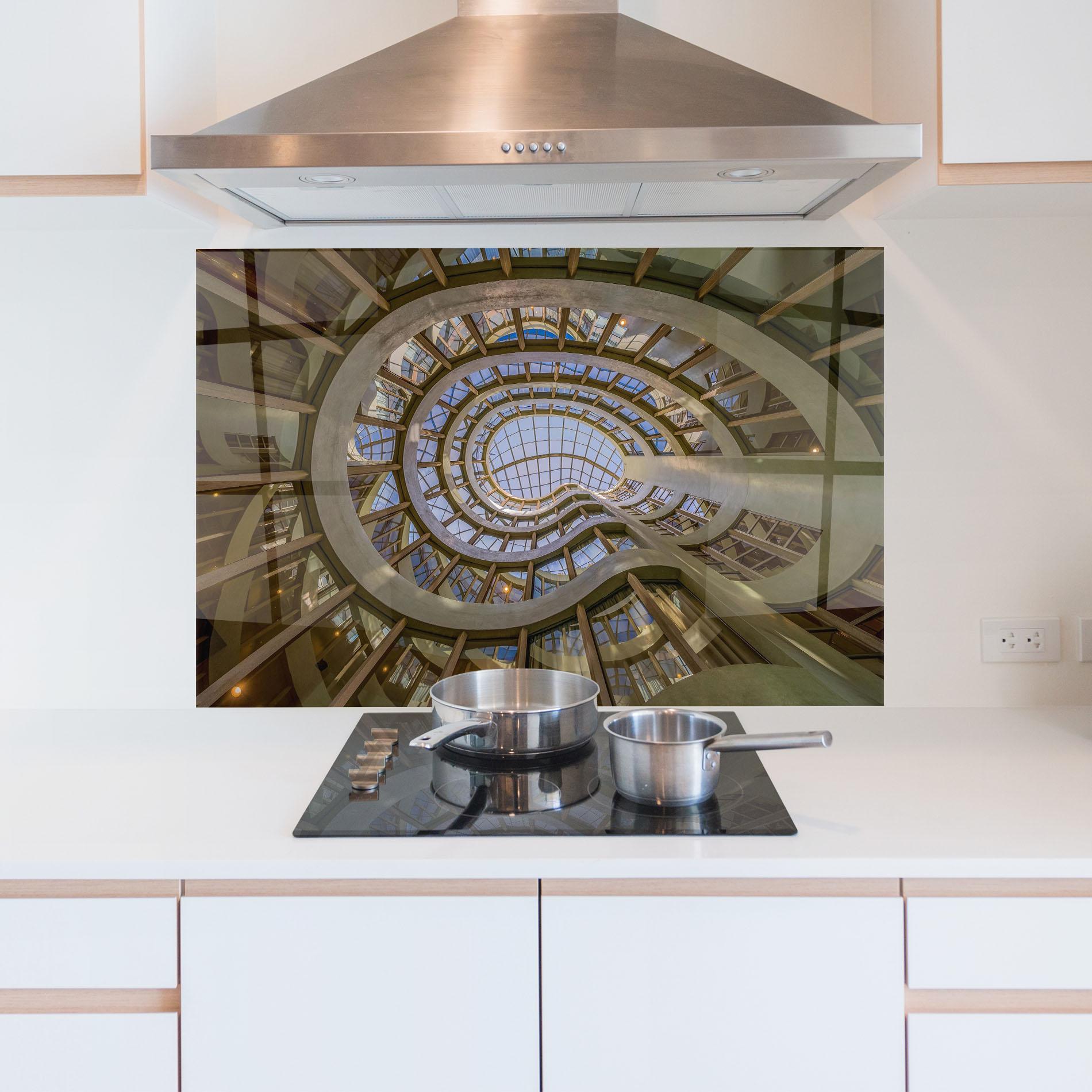 Panel Szklany do Kuchni Glass Building mockup 5