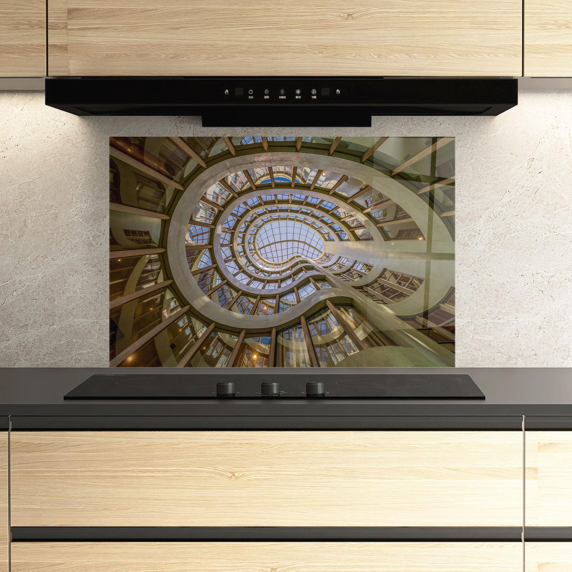 Panel Szklany do Kuchni Glass Building mockup 3