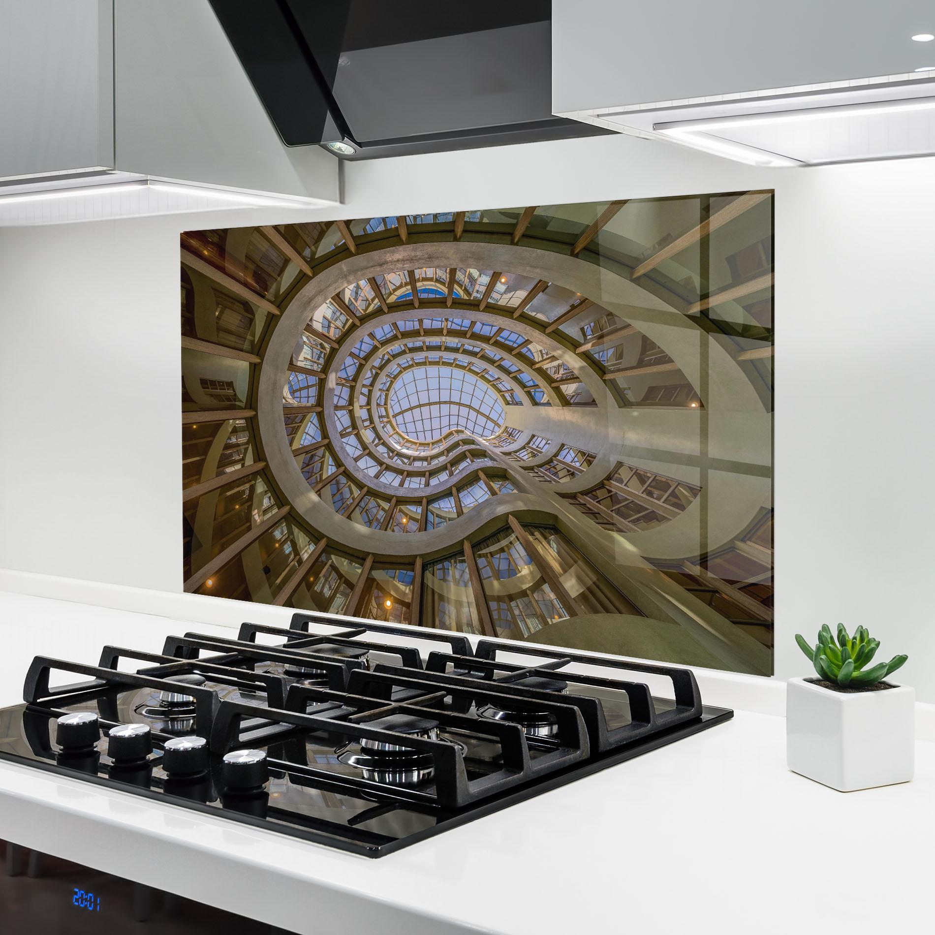 Panel Szklany do Kuchni Glass Building mockup 6