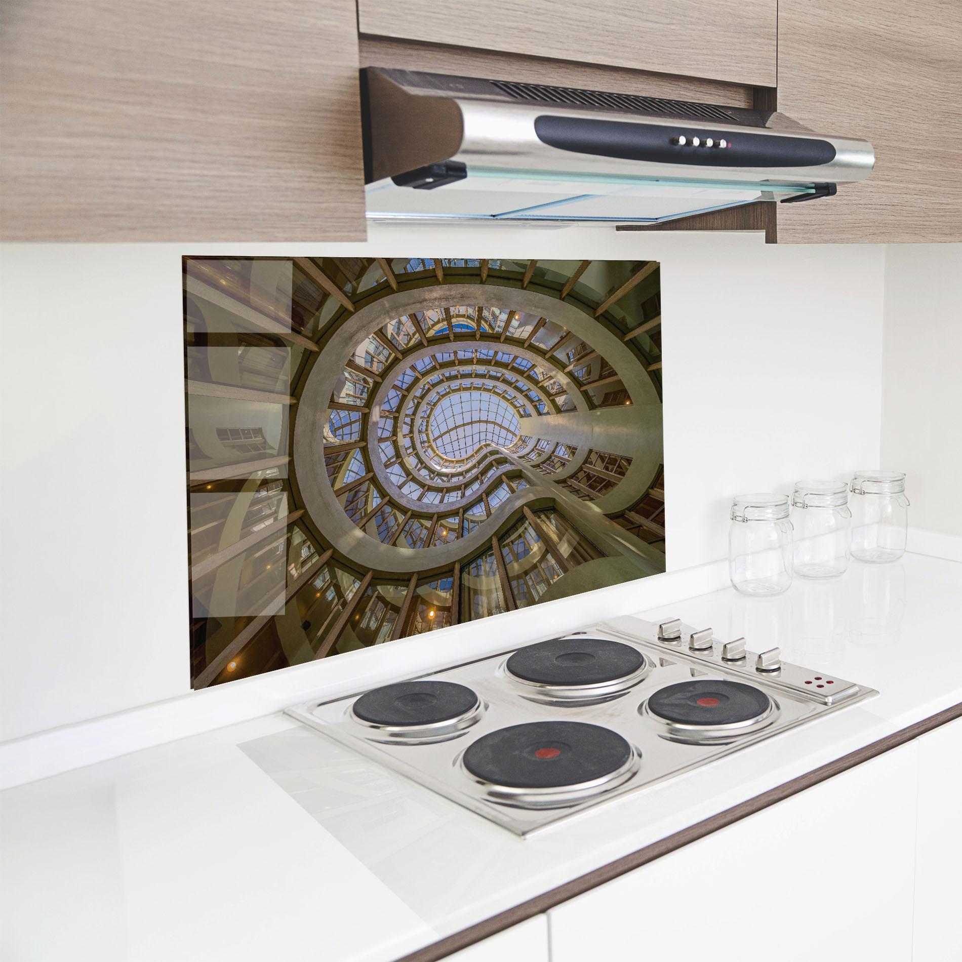 Panel Szklany do Kuchni Glass Building mockup 8