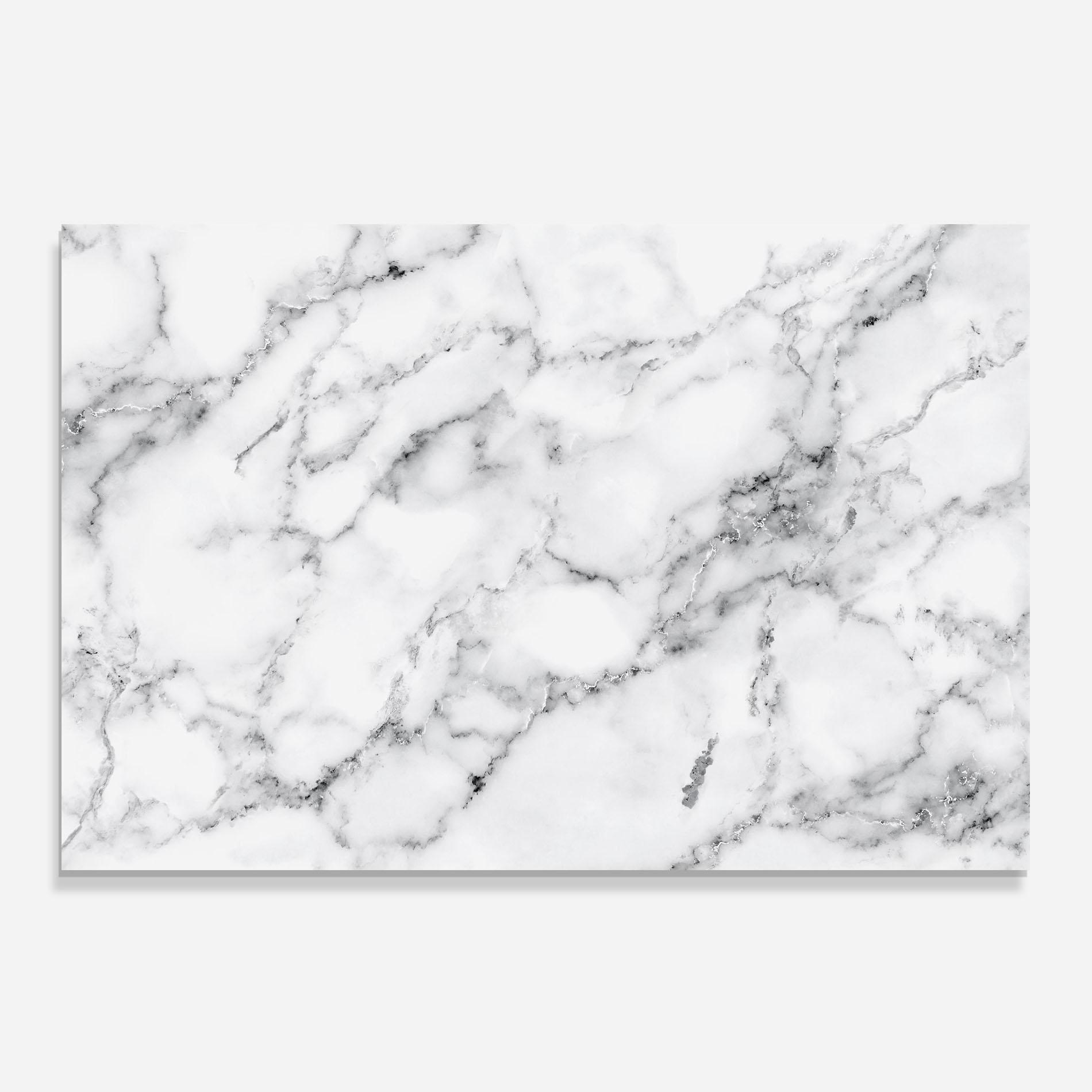 Panel Szklany do Kuchni Basic White Marble mockup 0