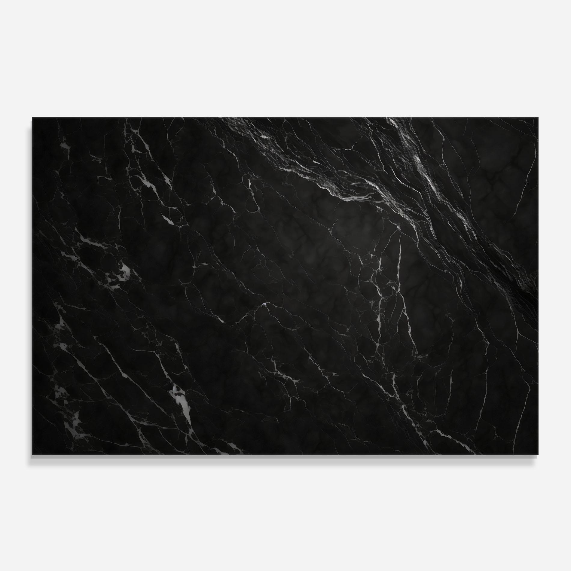 Panel Szklany do Kuchni Black Marble mockup 0
