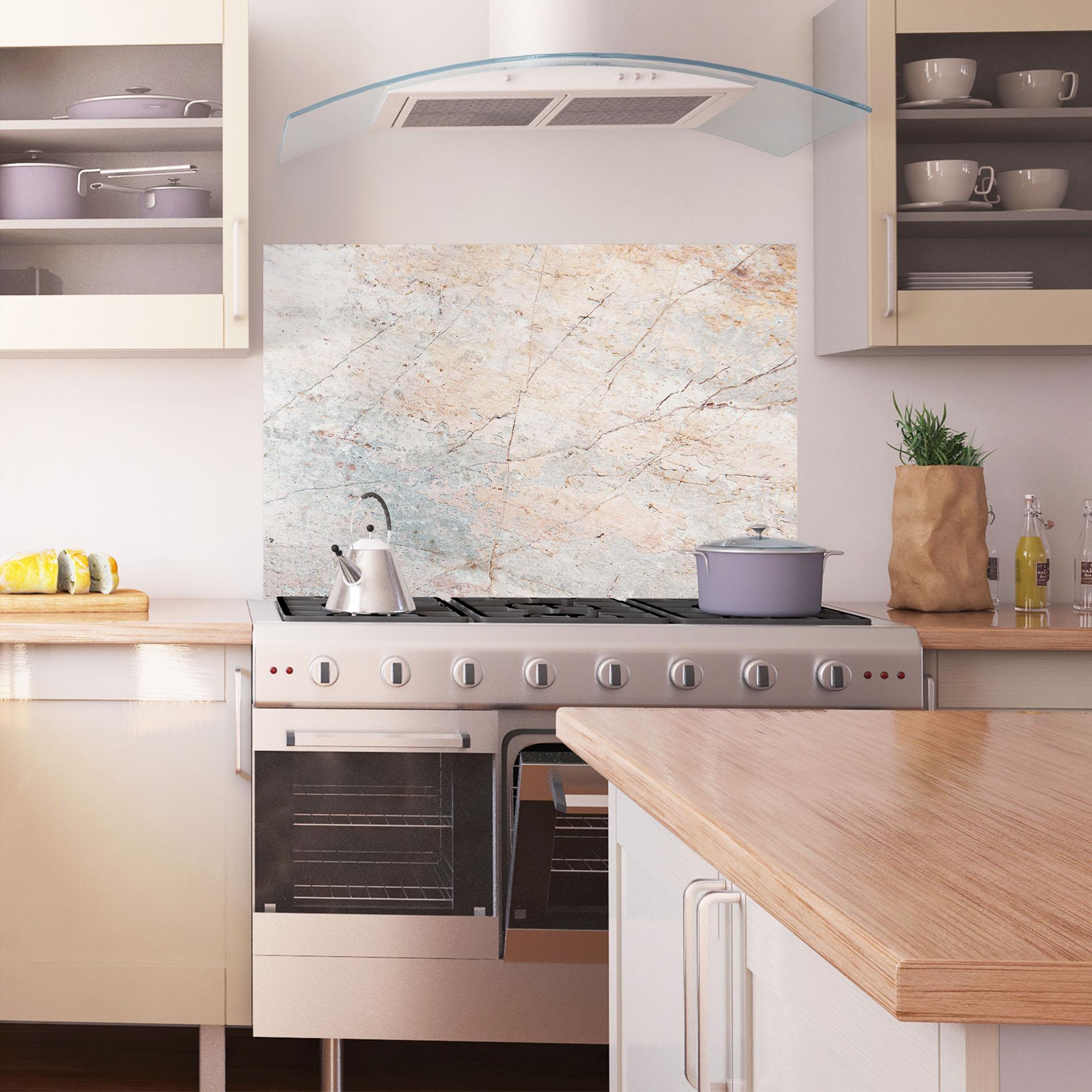 Panel Szklany do Kuchni Light Pink Grey mockup 1