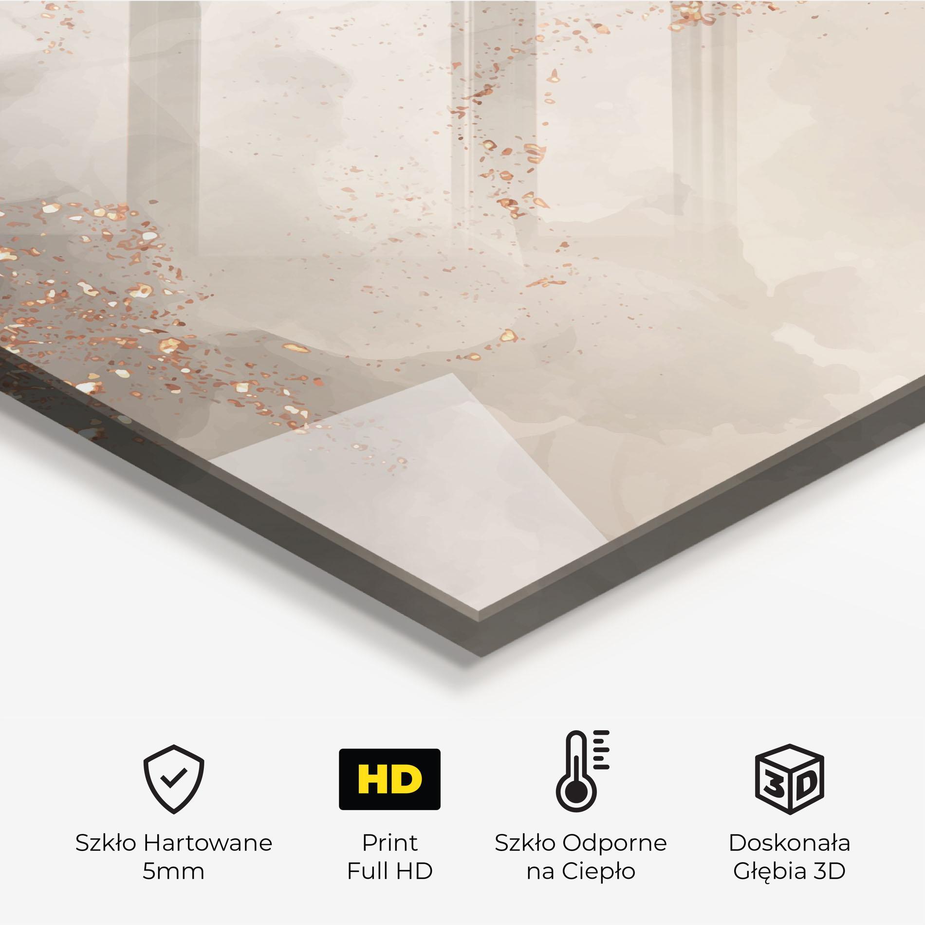 Panel Szklany do Kuchni Pink Grey Marble 01 mockup 2